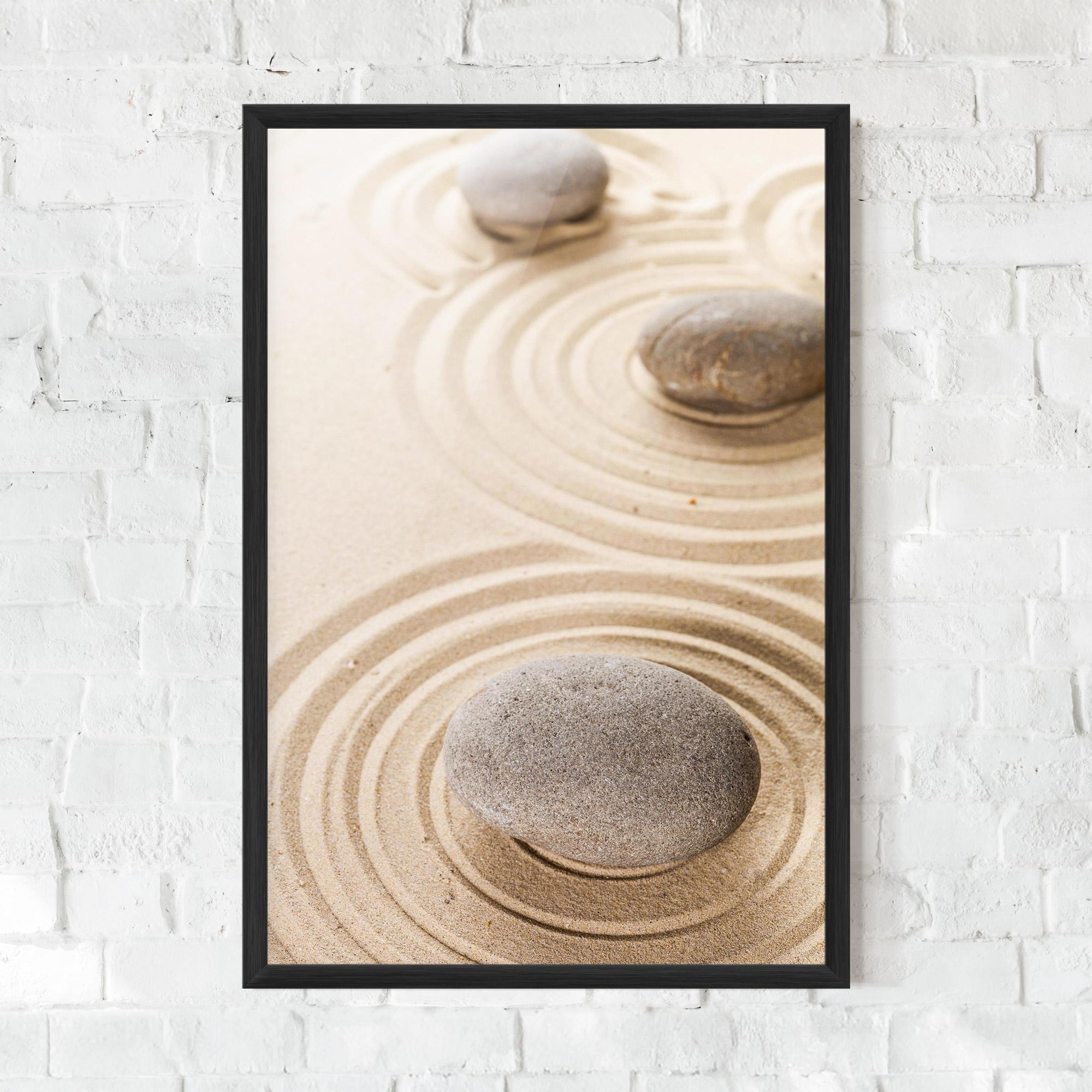 Poster Înrămat Meditation Cream Stone mockup 0