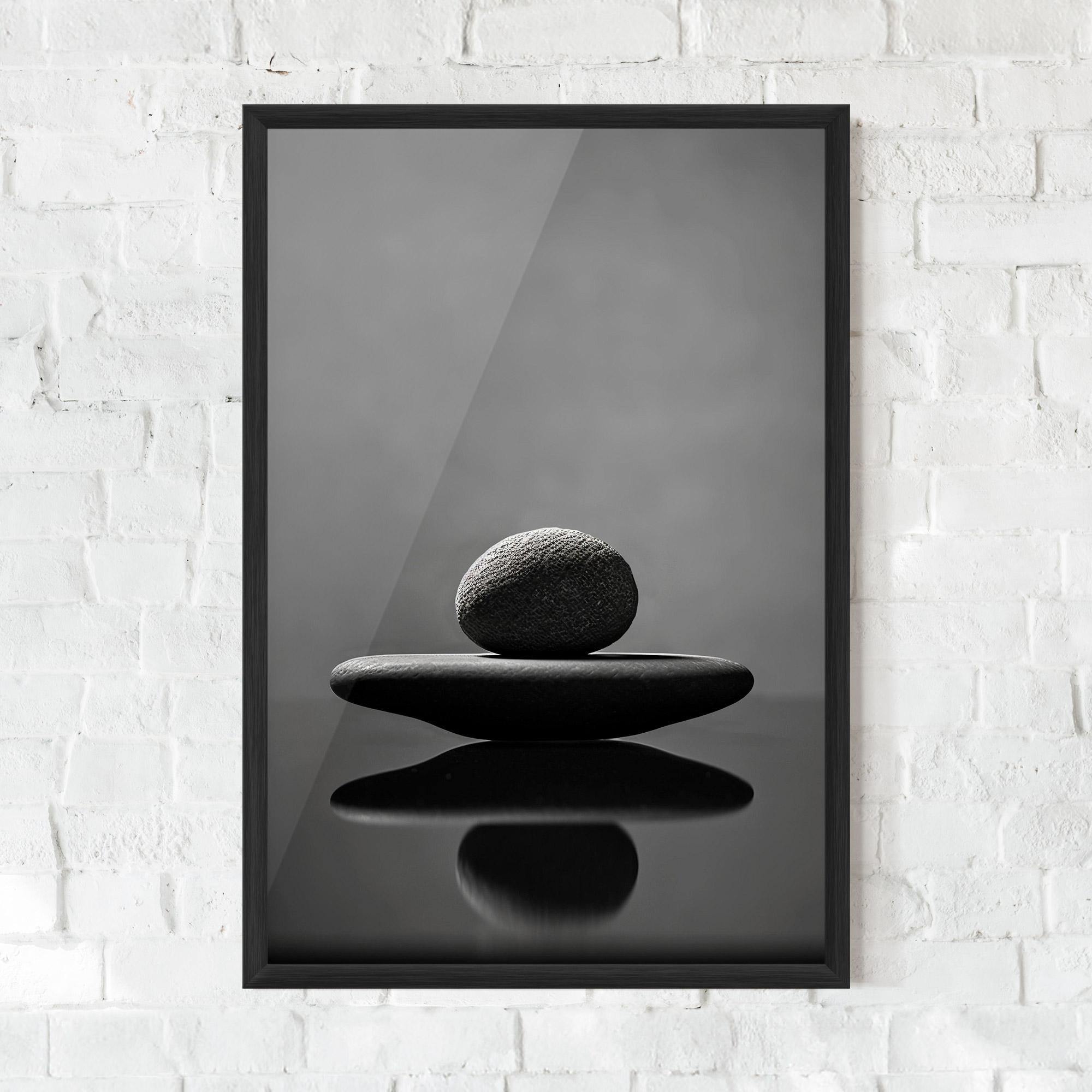 Poster Înrămat Minimalistic Zen Stone mockup 0