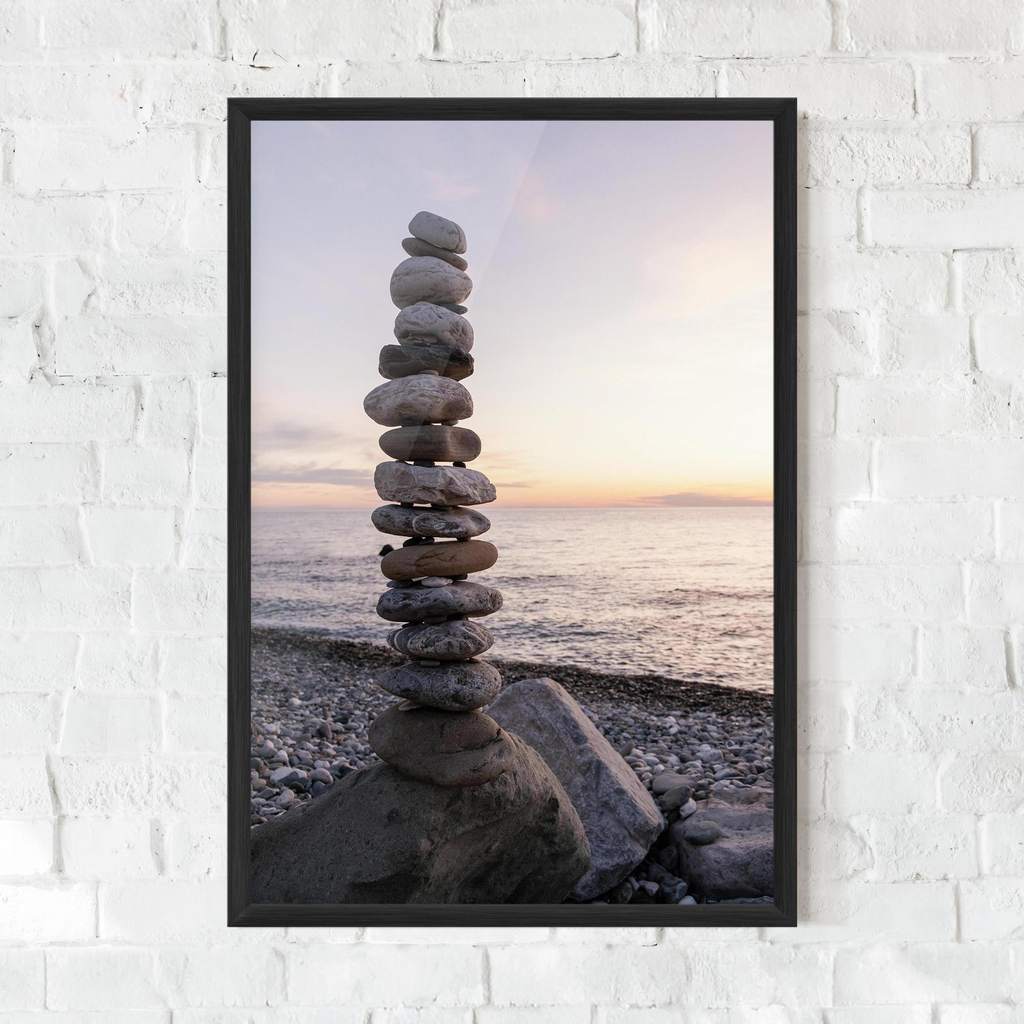 Poster Înrămat Pebbles Seaside mockup 0