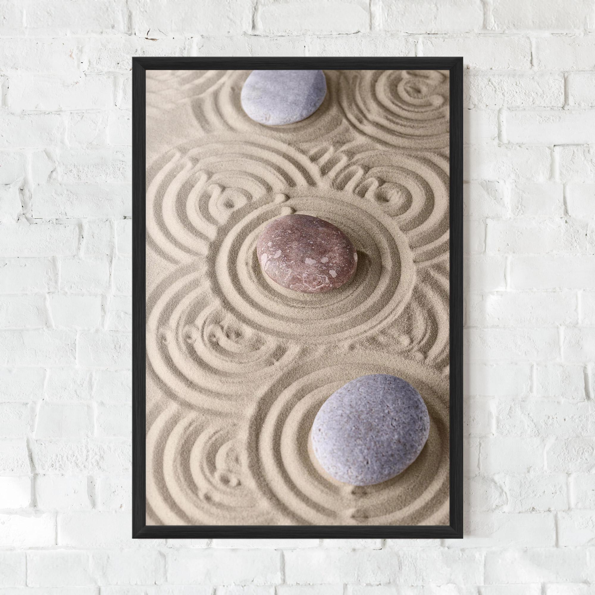 Poster Înrămat Smooth Lines Stones mockup 0