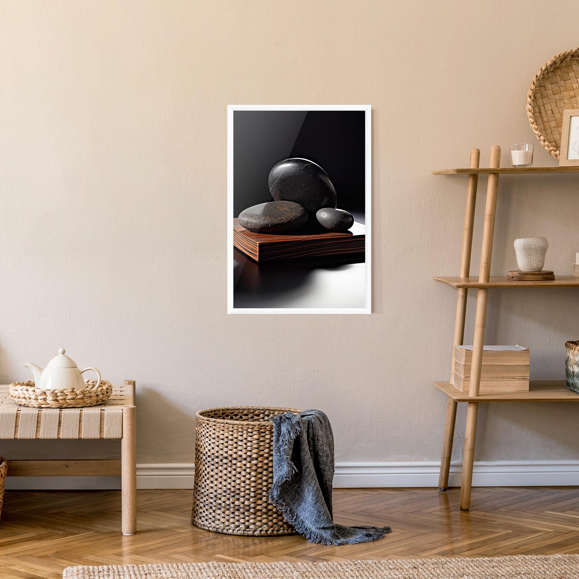 Poster Înrămat Black Zen Stones mockup 9