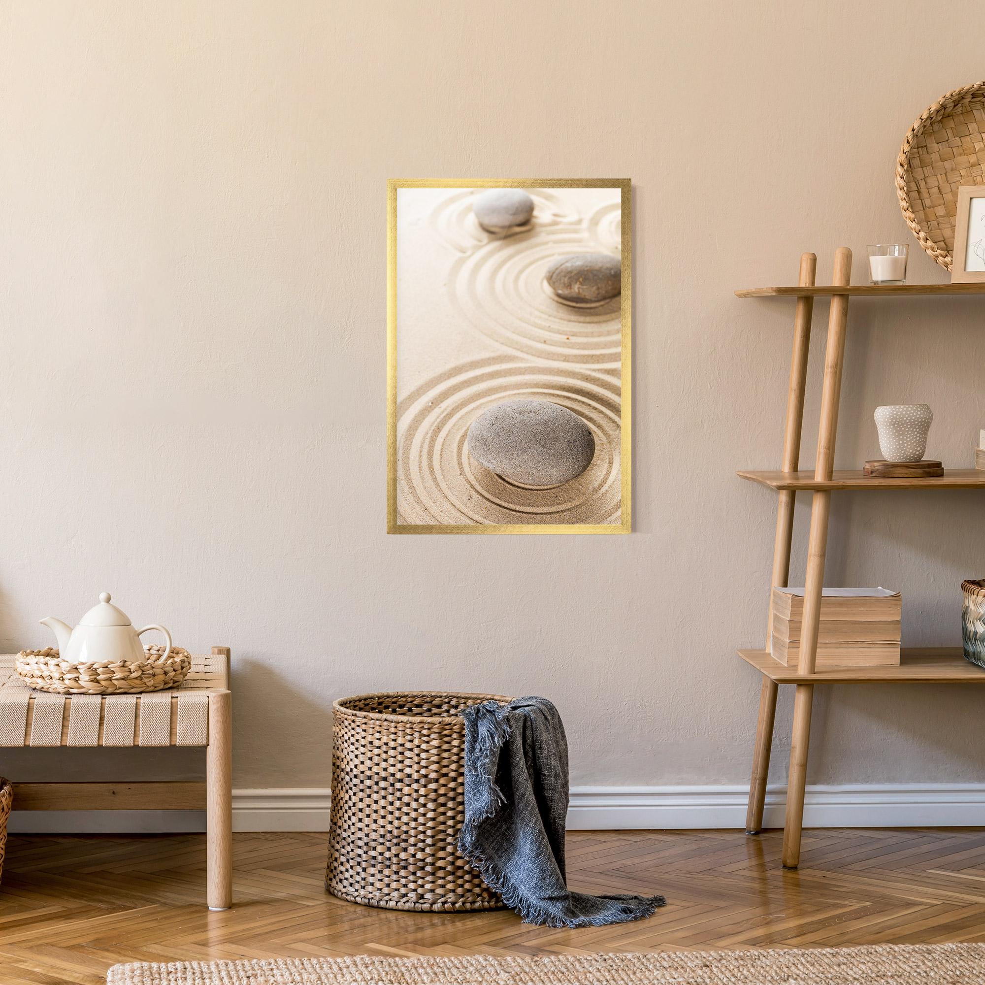 Poster Înrămat Meditation Cream Stone mockup 9