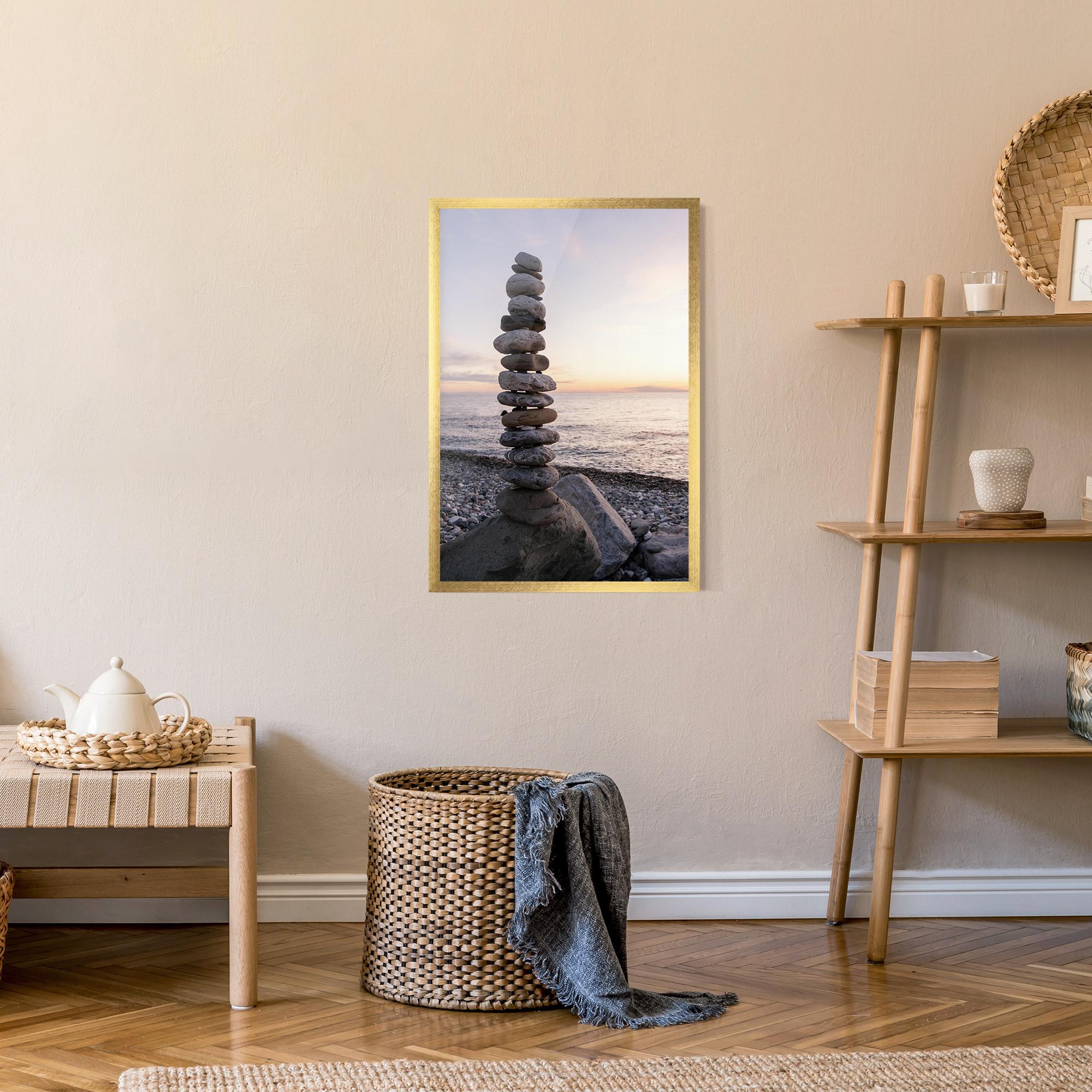 Poster Înrămat Pebbles Seaside mockup 9