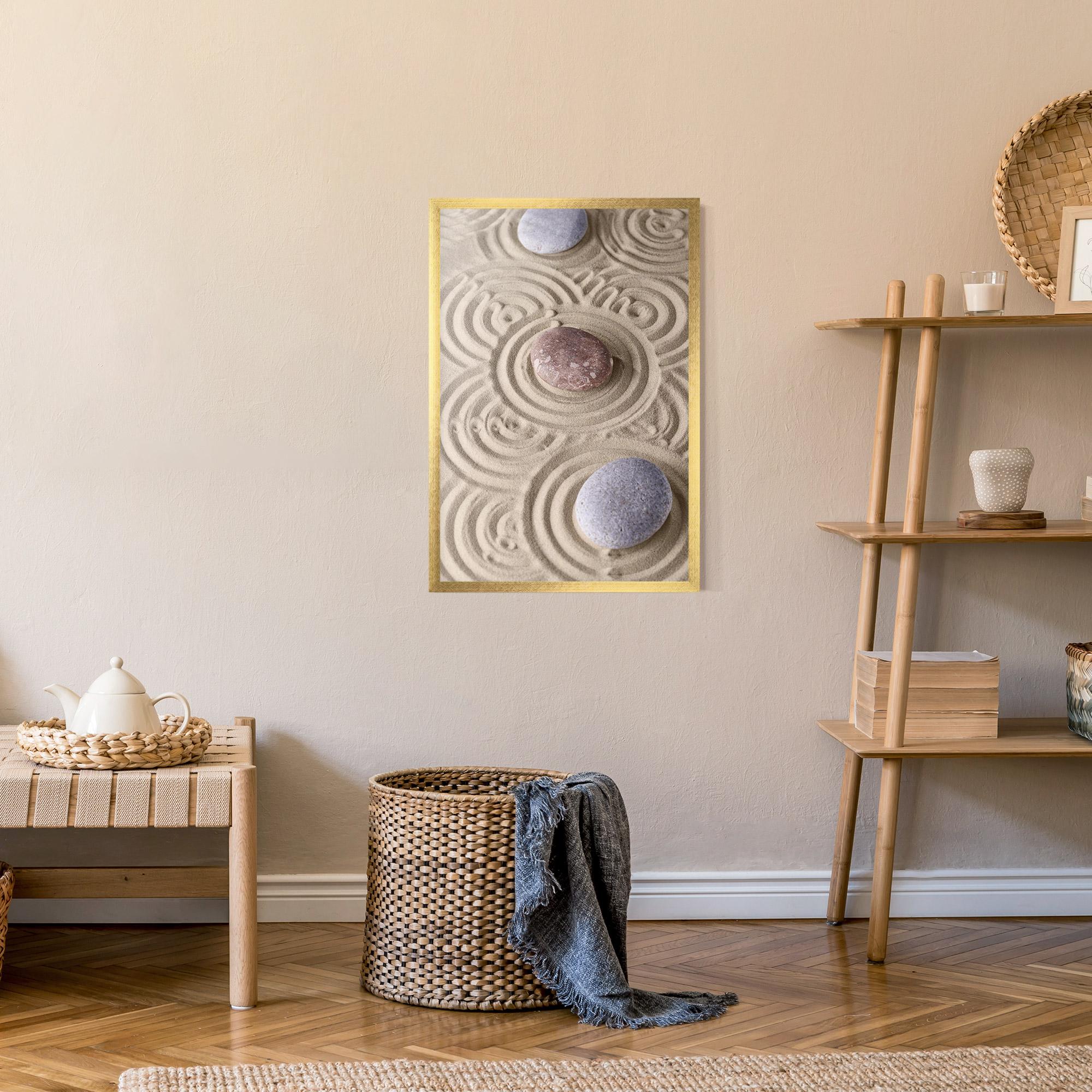 Poster Înrămat Smooth Lines Stones mockup 9