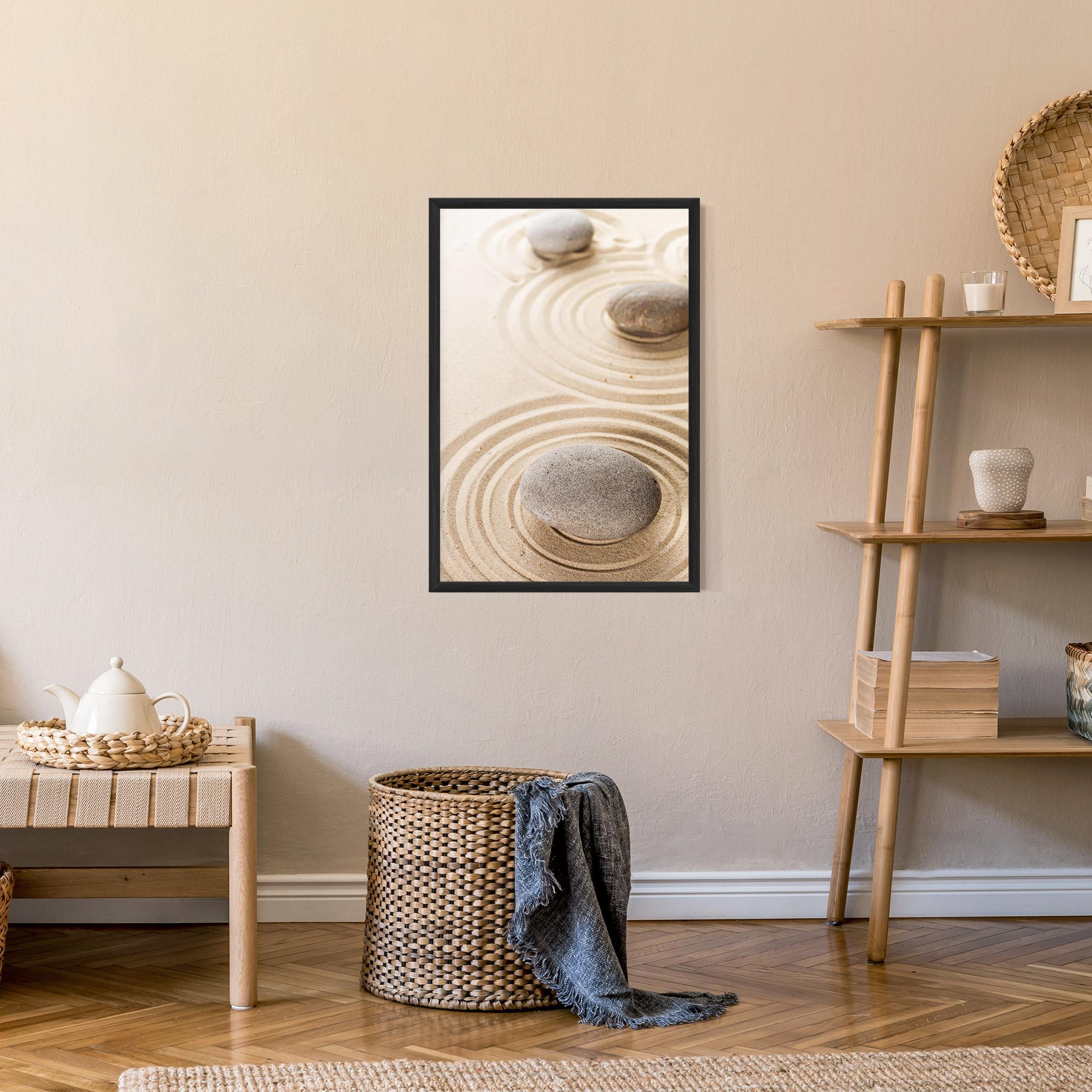 Poster Înrămat Meditation Cream Stone mockup 9