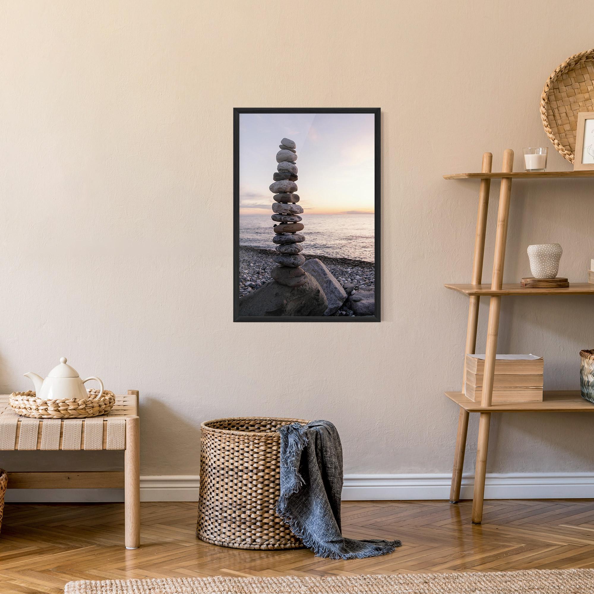 Poster Înrămat Pebbles Seaside mockup 9