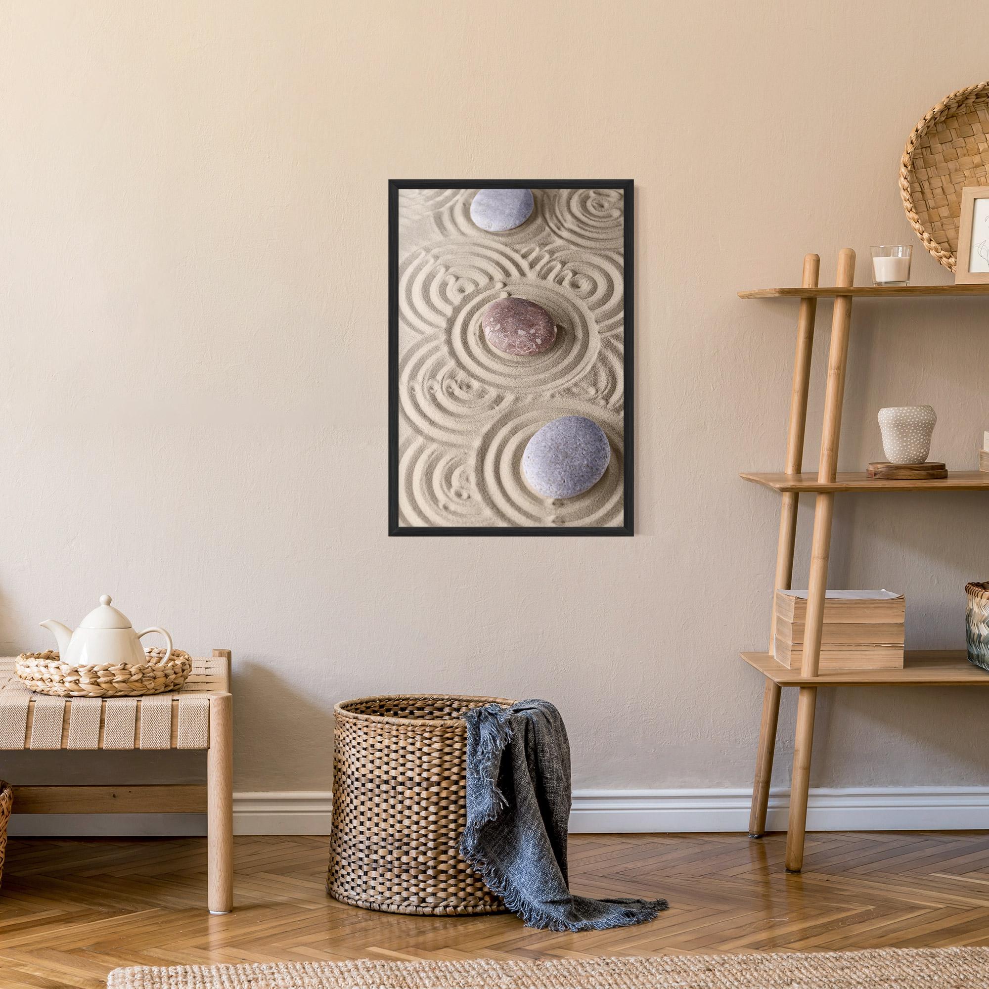 Poster Înrămat Smooth Lines Stones mockup 9