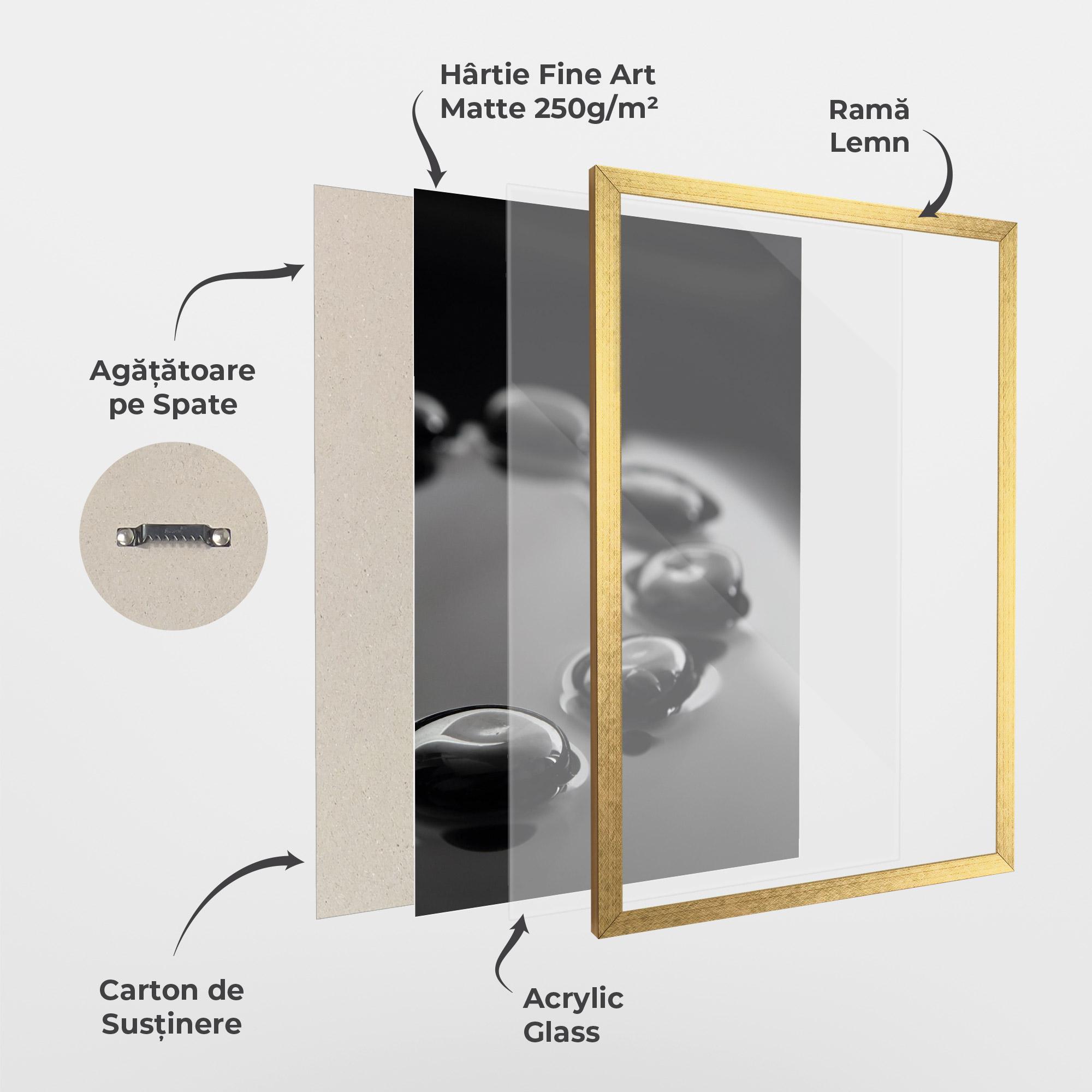 Poster Înrămat Black Small Stones mockup 1