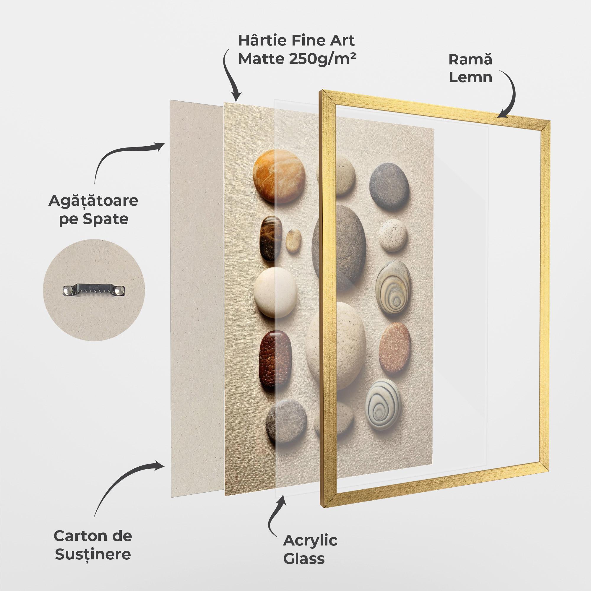 Poster Înrămat Massage Stones Sand mockup 1