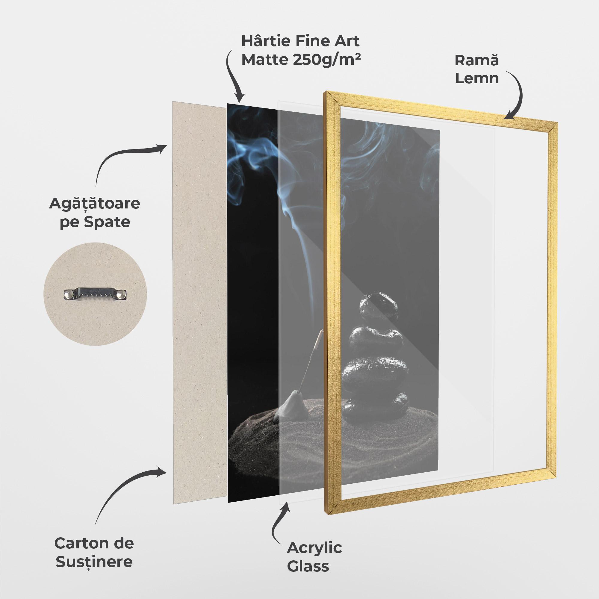 Poster Înrămat Meditation Stones mockup 1