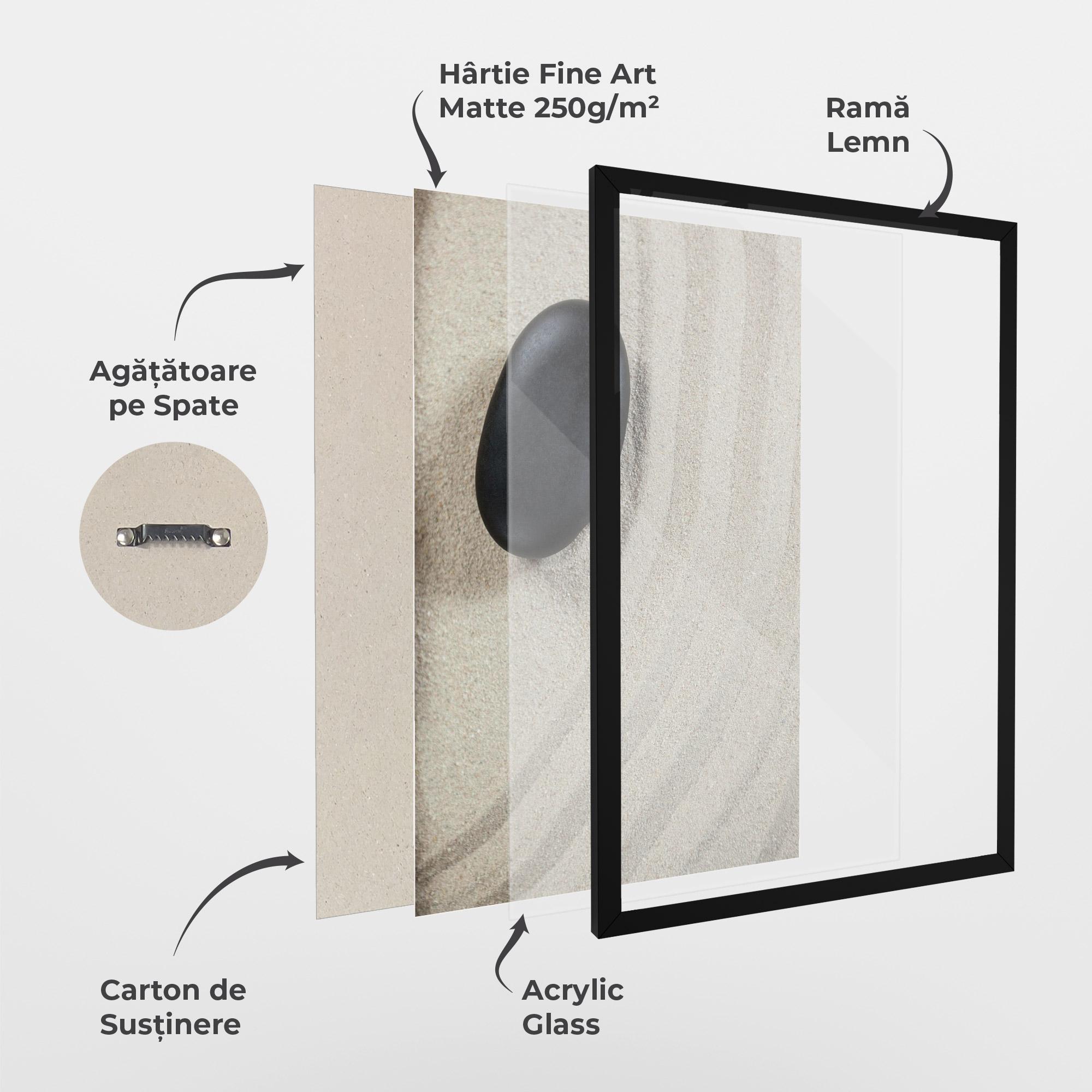 Poster Înrămat Black Pebble mockup 1