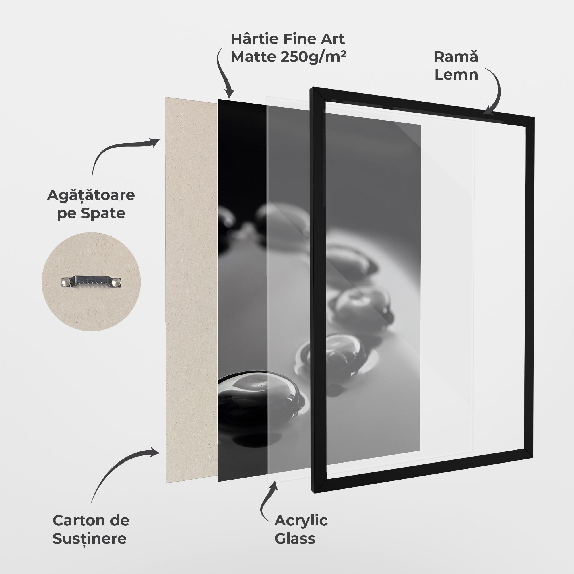 Poster Înrămat Black Small Stones mockup 1