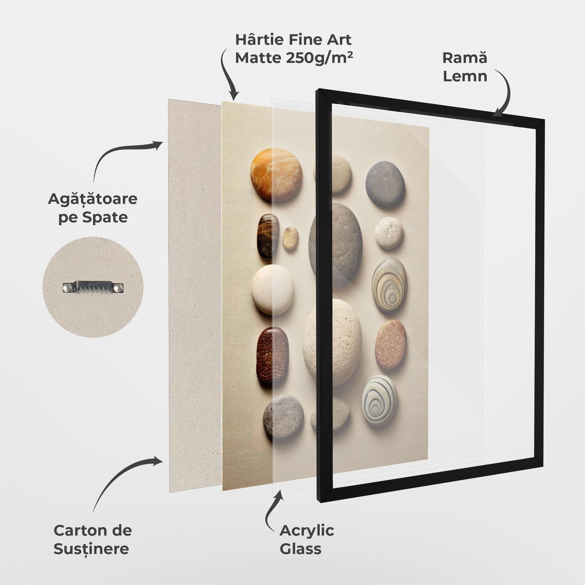 Poster Înrămat Massage Stones Sand mockup 1