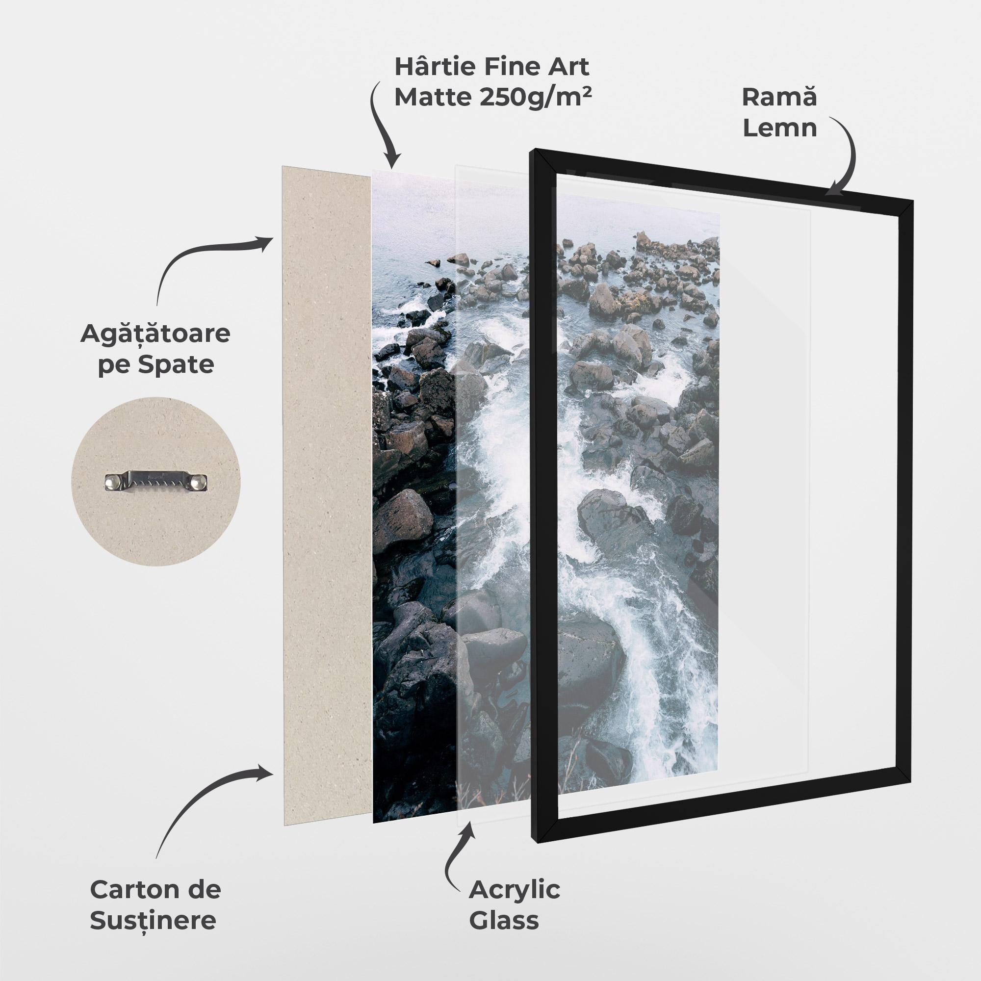 Poster Înrămat Mountain River Rock mockup 1