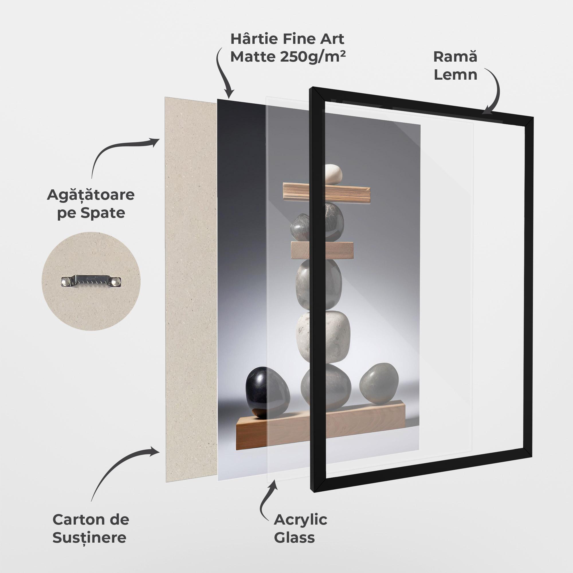 Poster Înrămat Zen Stones mockup 1