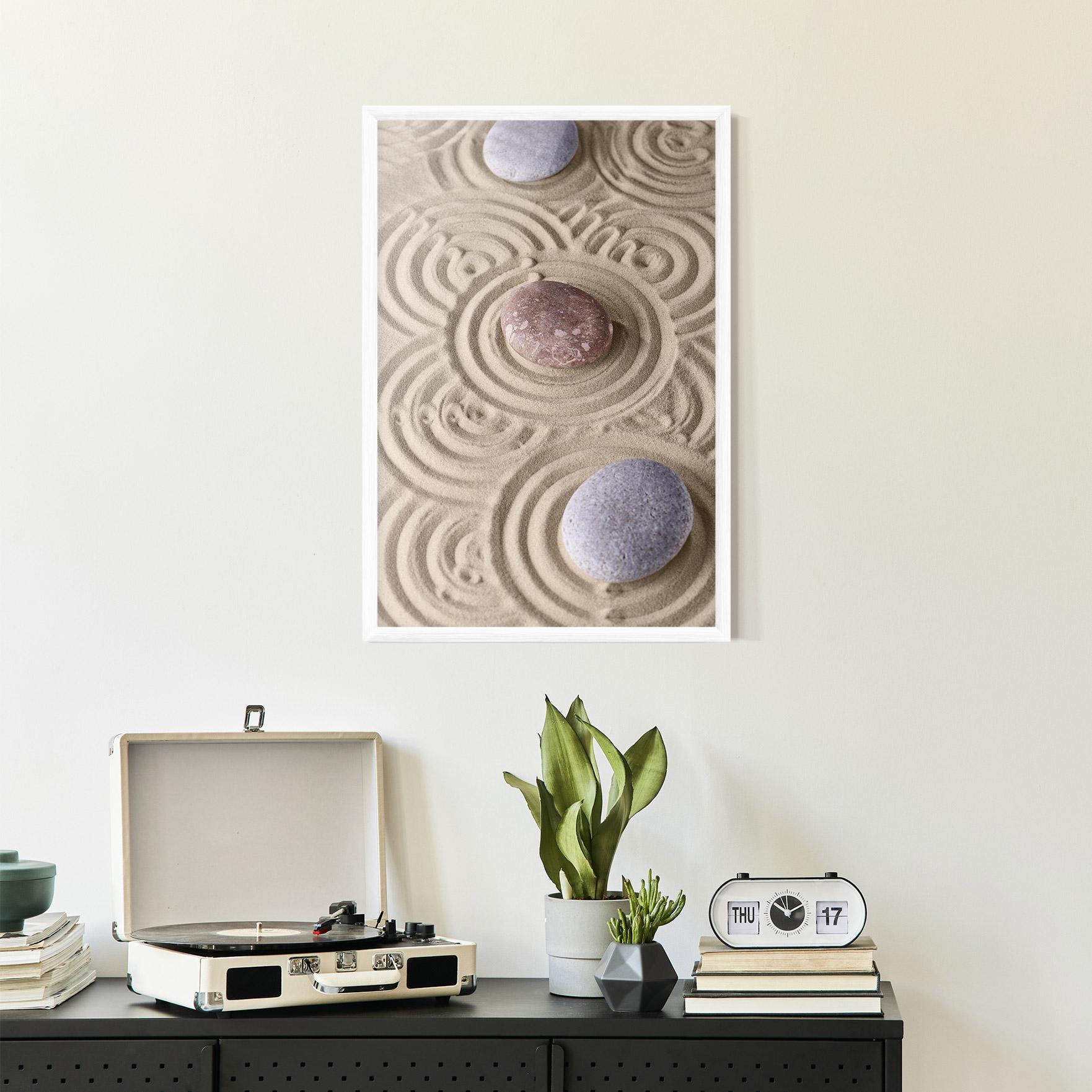 Poster Înrămat Smooth Lines Stones mockup 2