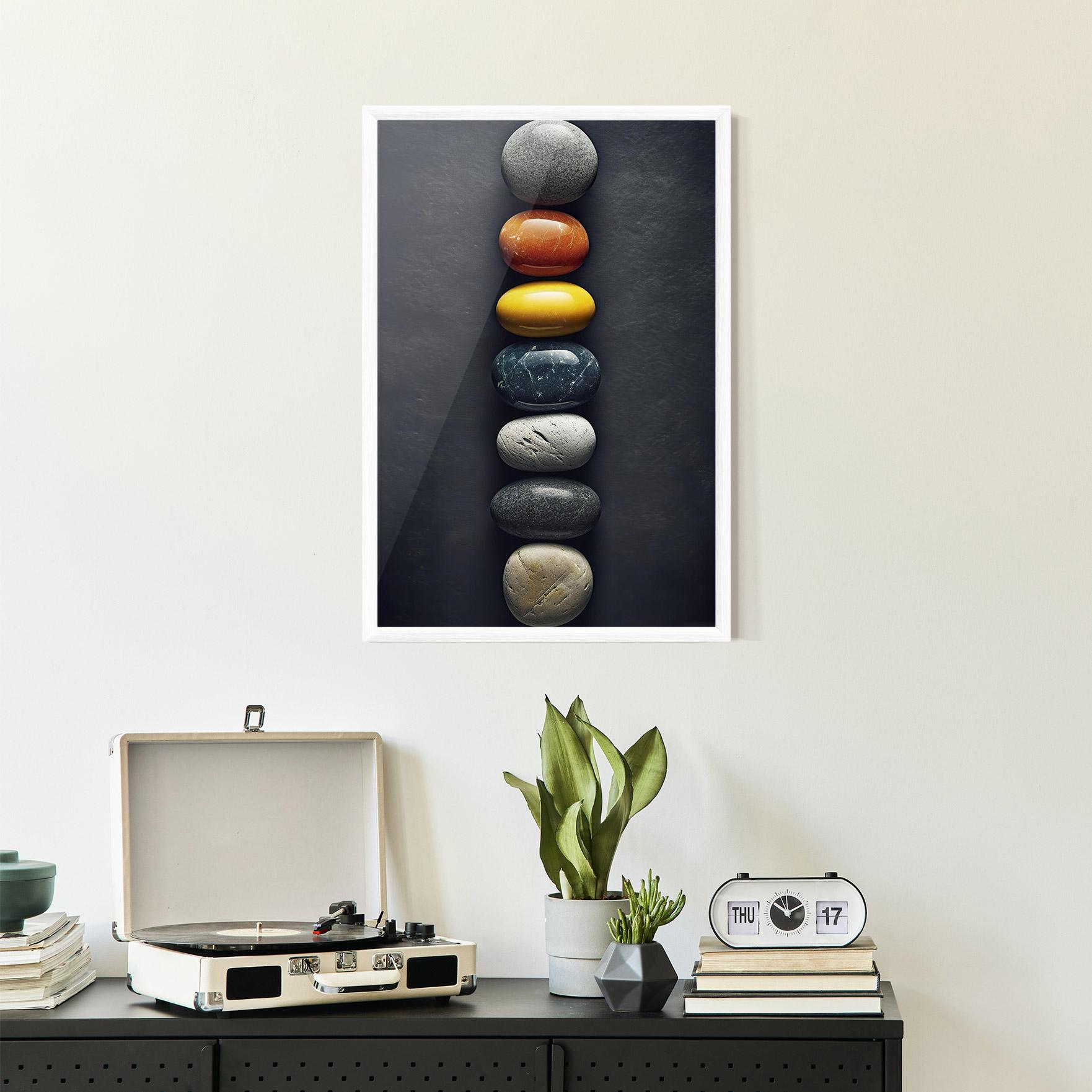 Poster Înrămat Zen Colorful Stones mockup 2
