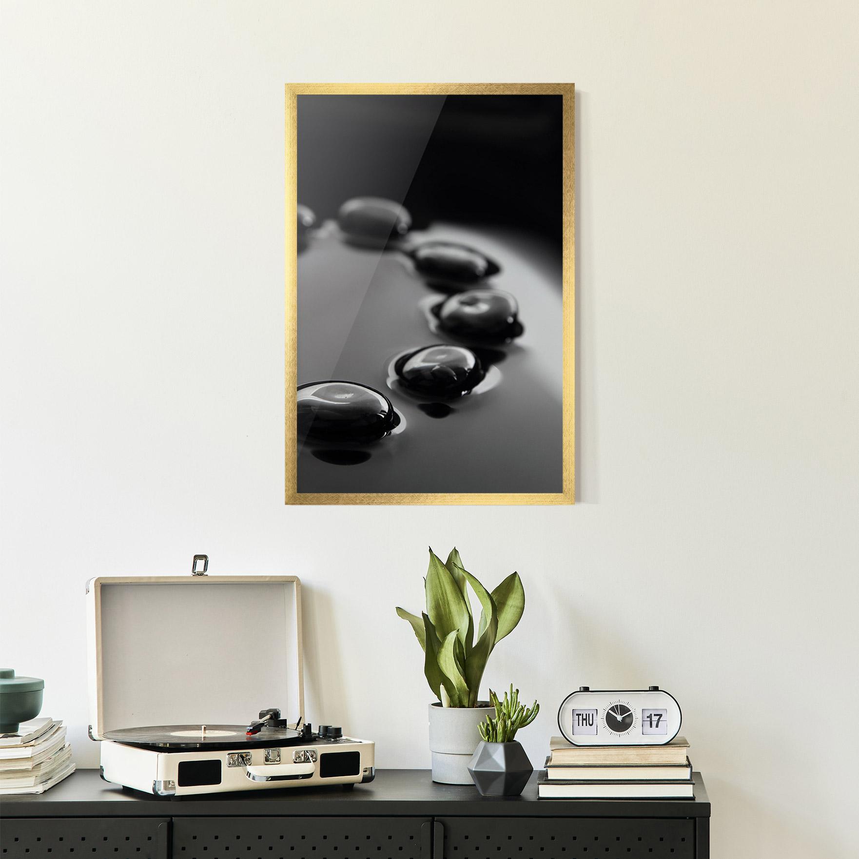 Poster Înrămat Black Small Stones mockup 2