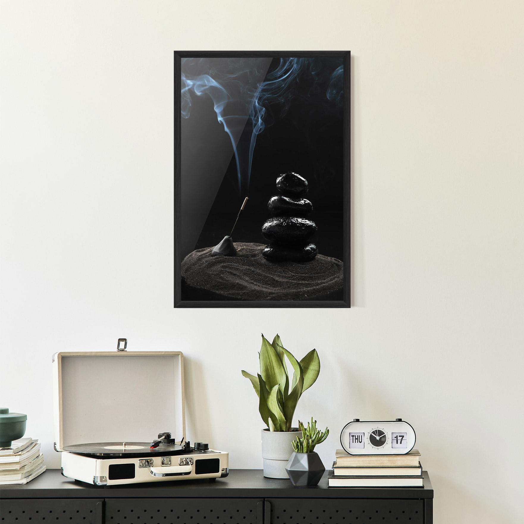 Poster Înrămat Meditation Stones mockup 2