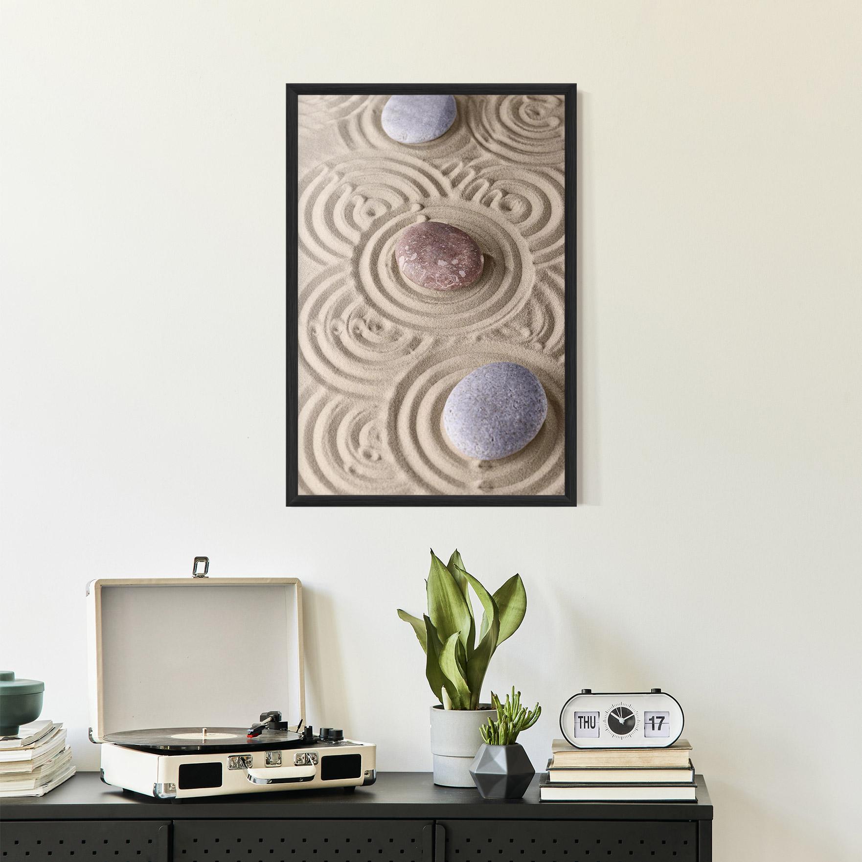 Poster Înrămat Smooth Lines Stones mockup 2