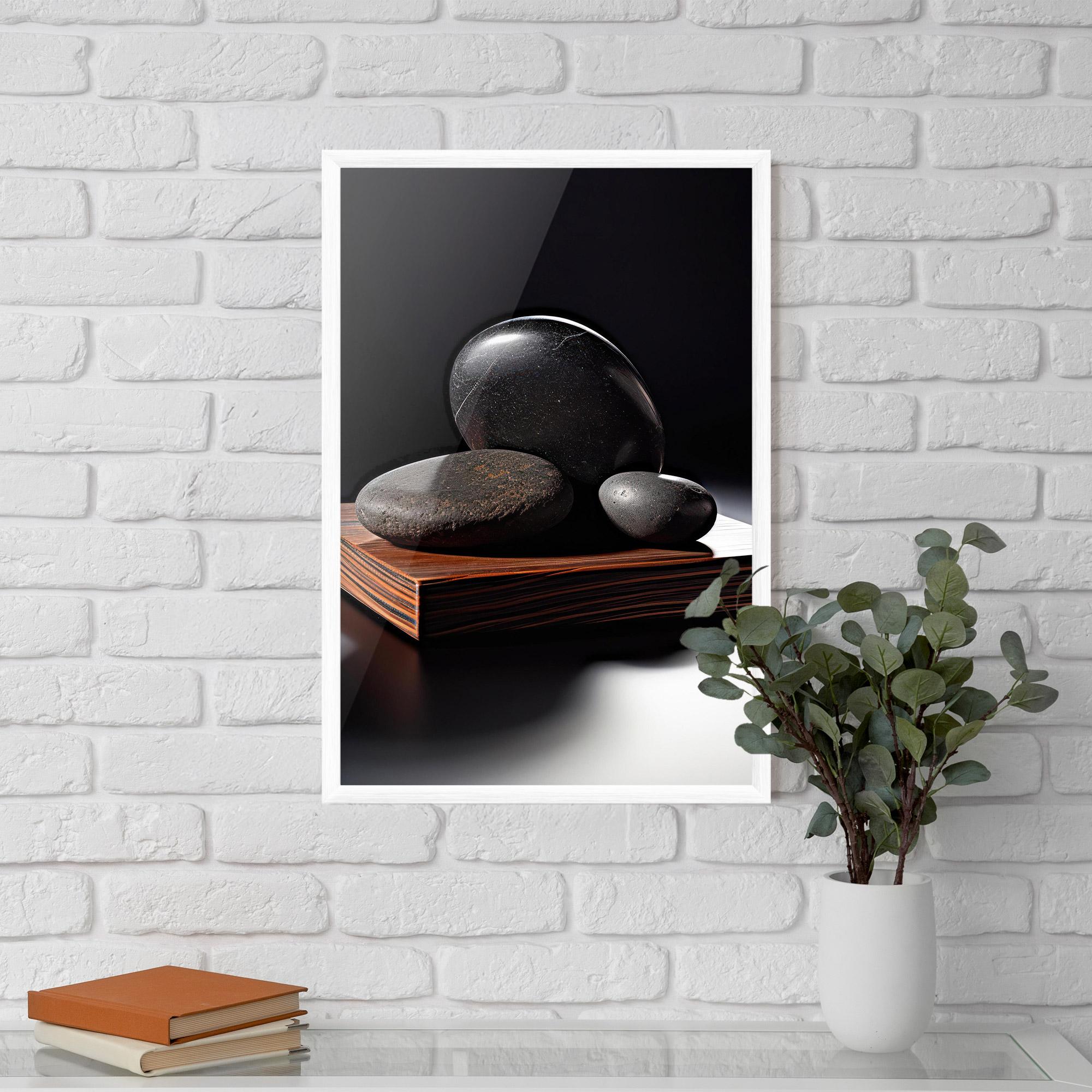 Poster Înrămat Black Zen Stones mockup 5