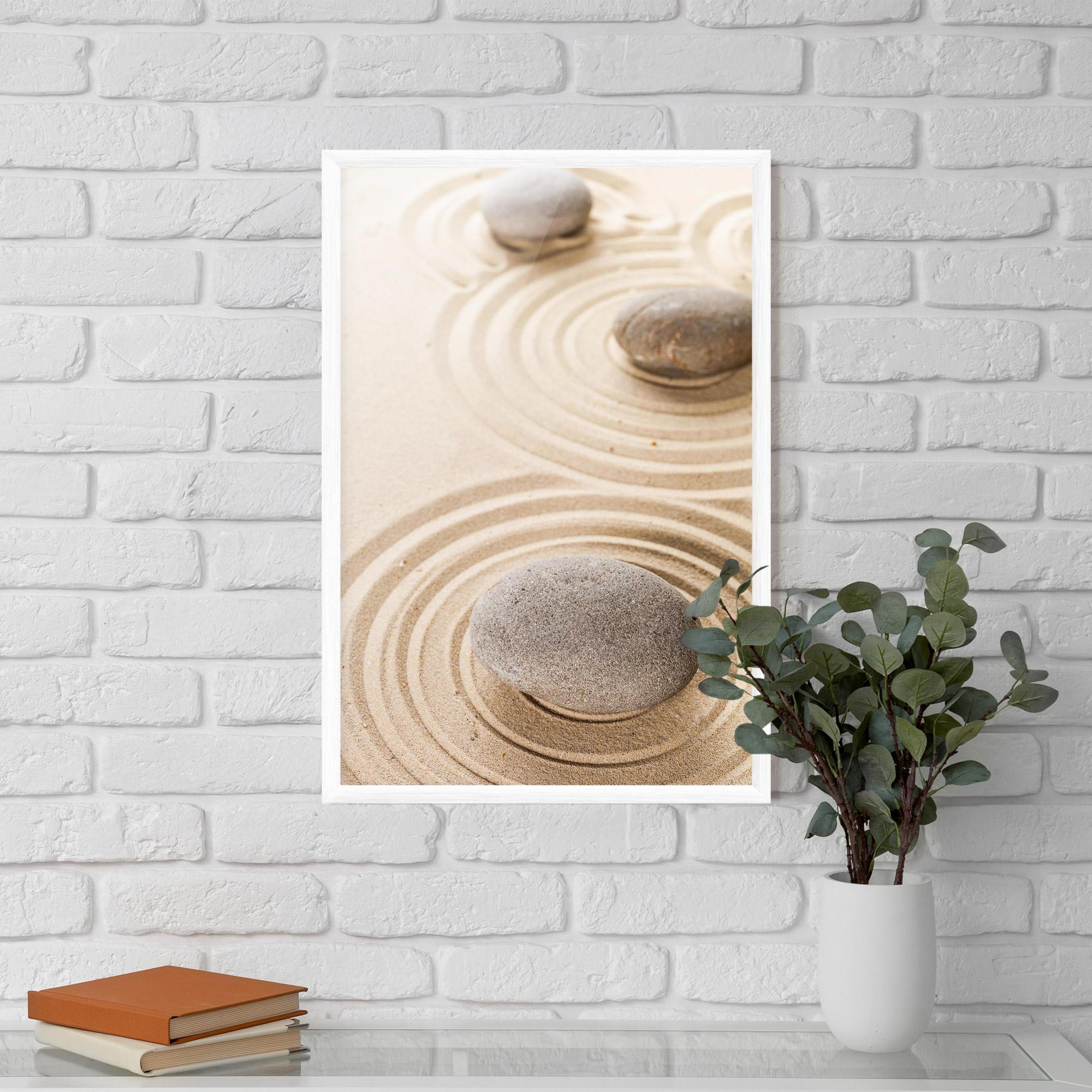 Poster Înrămat Meditation Cream Stone mockup 5