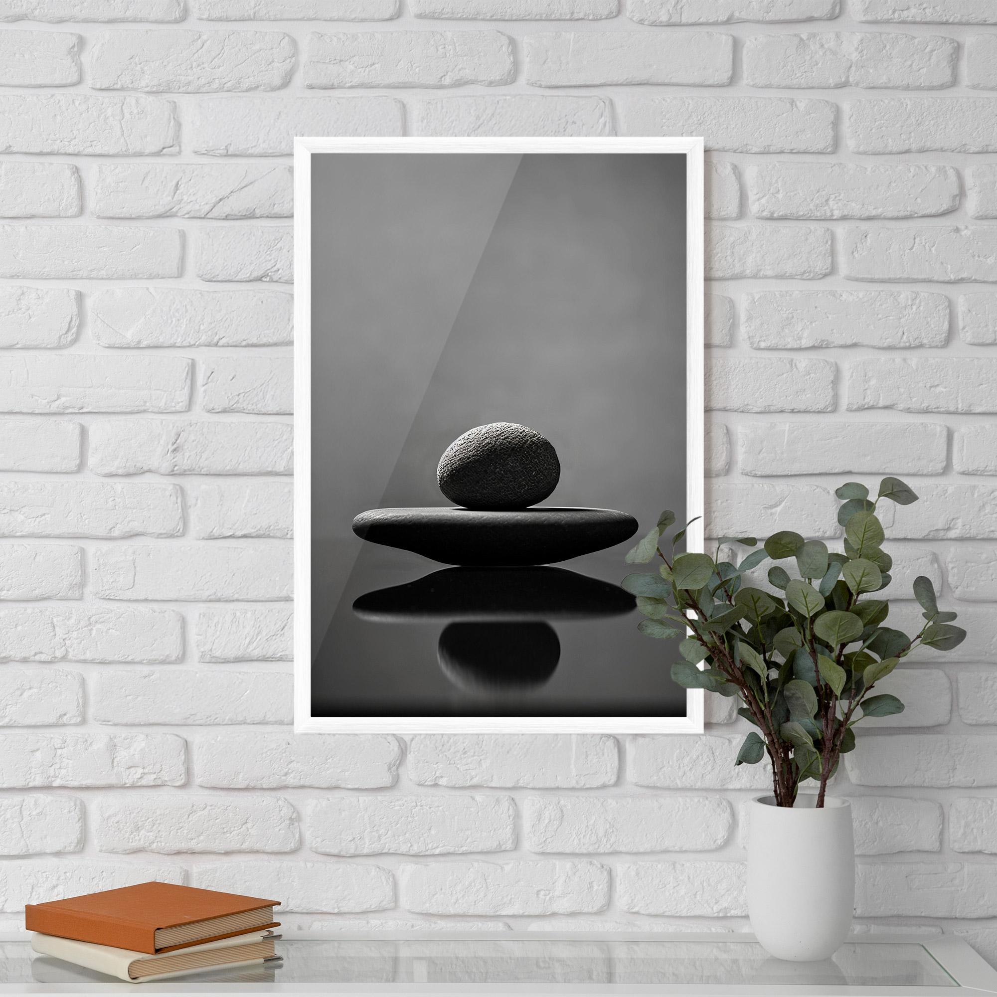 Poster Înrămat Minimalistic Zen Stone mockup 5