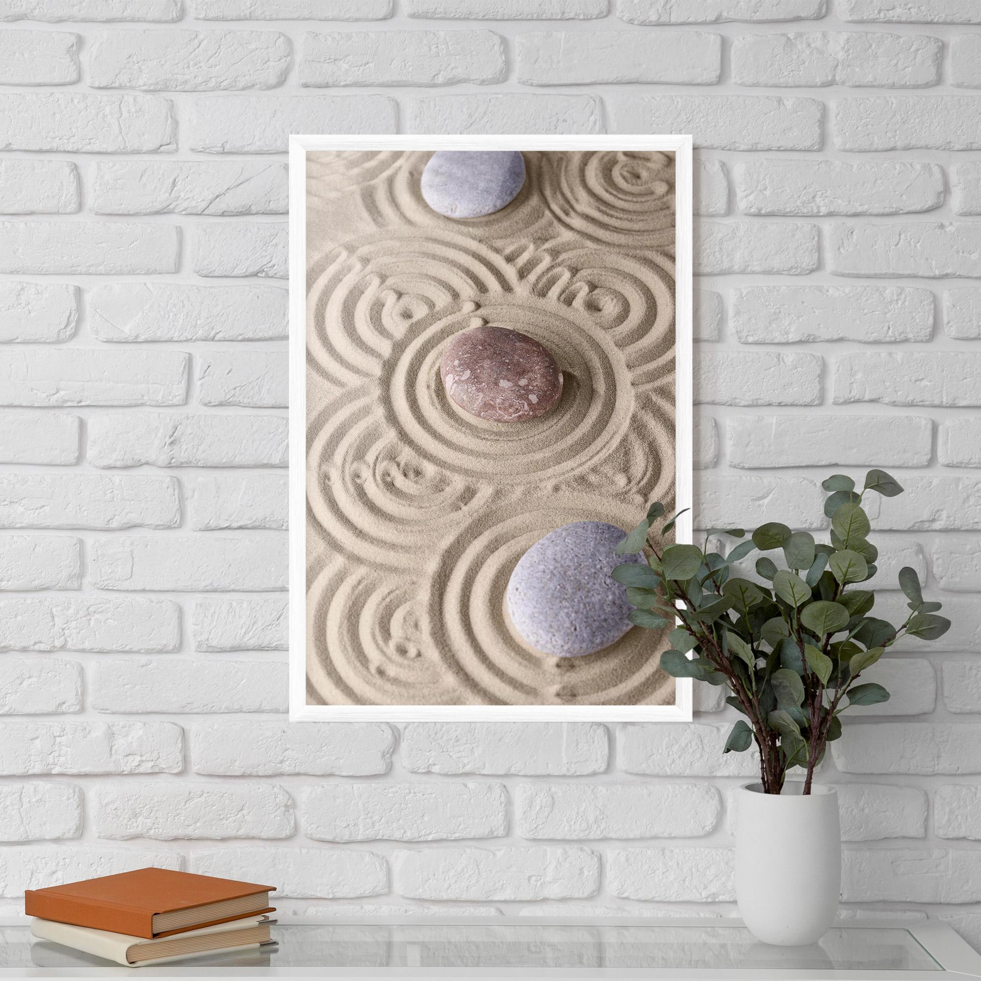 Poster Înrămat Smooth Lines Stones mockup 5