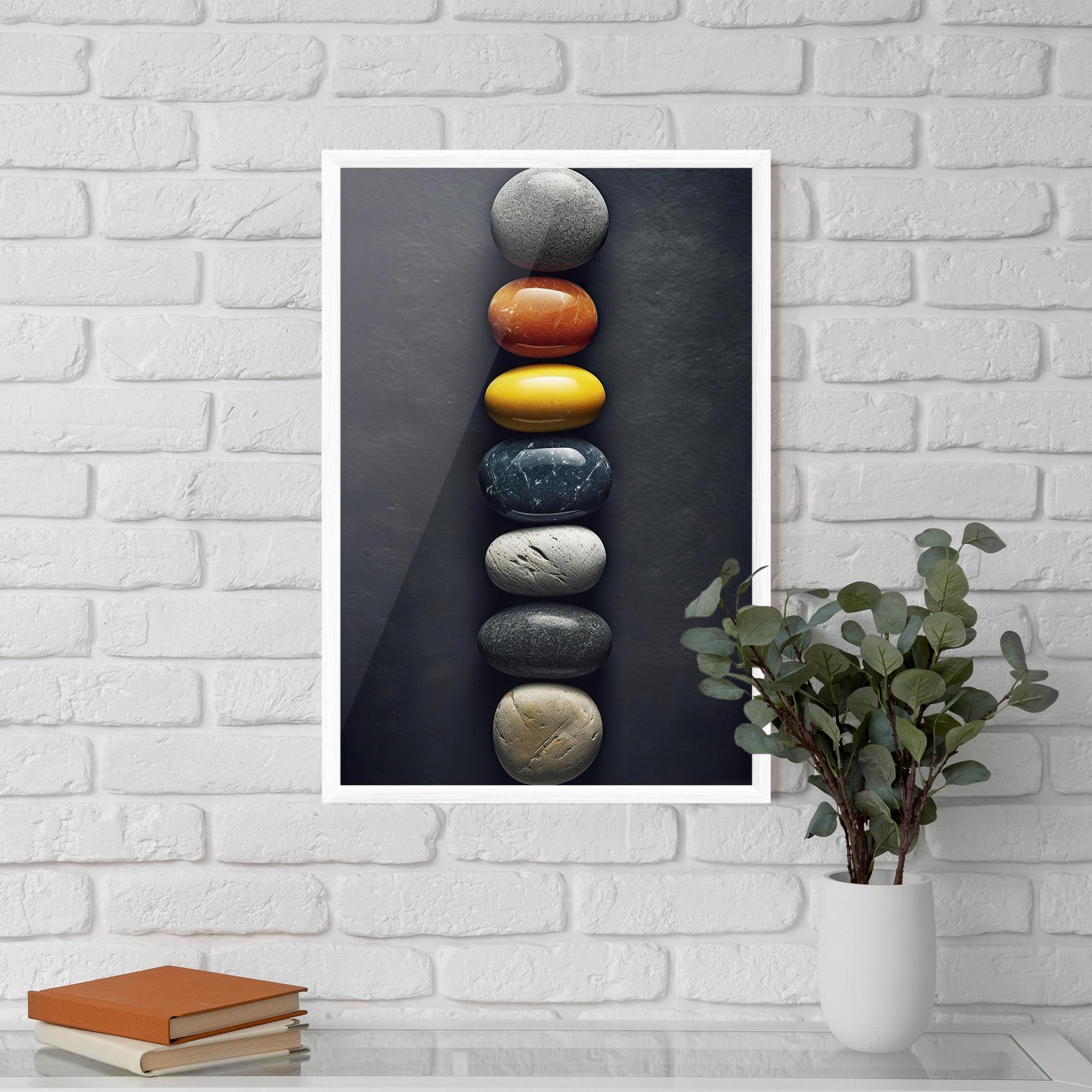 Poster Înrămat Zen Colorful Stones mockup 5