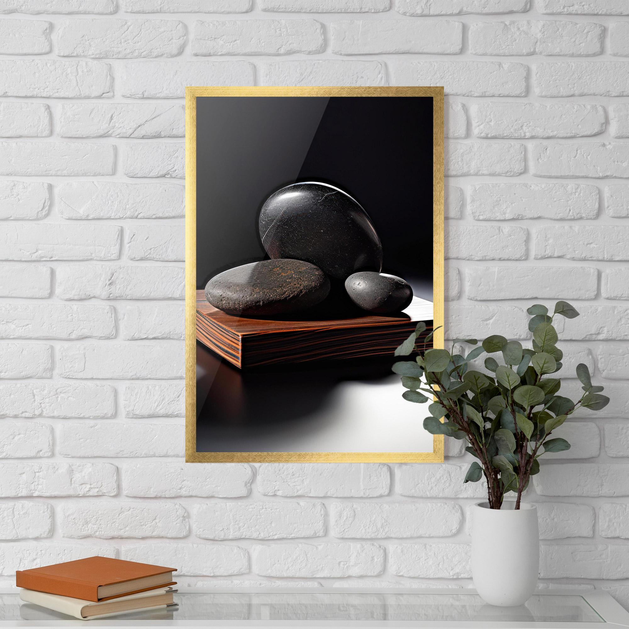 Poster Înrămat Black Zen Stones mockup 5