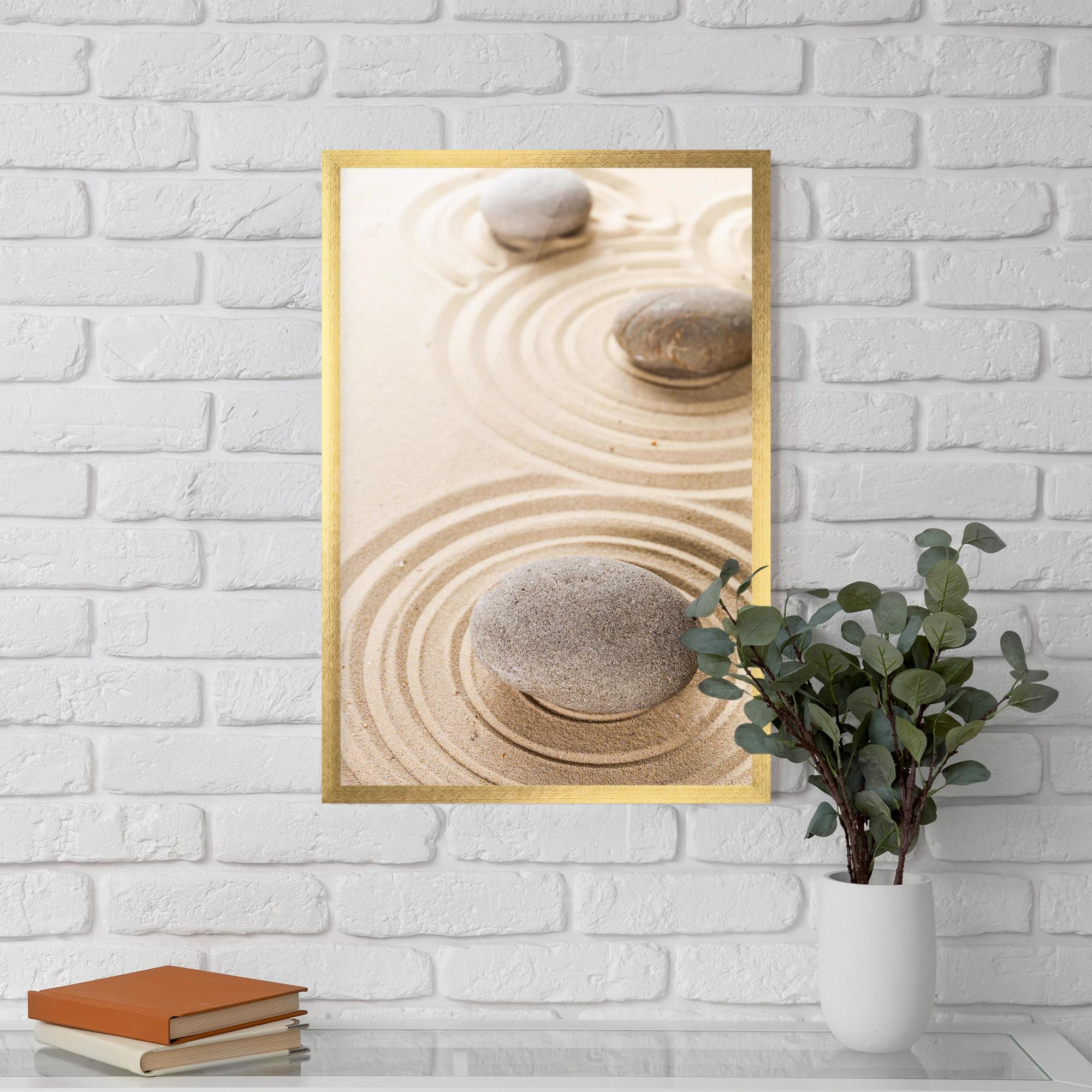 Poster Înrămat Meditation Cream Stone mockup 5