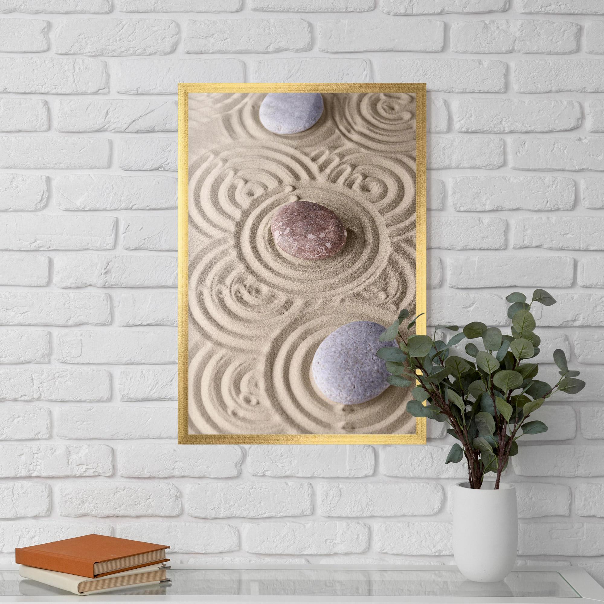 Poster Înrămat Smooth Lines Stones mockup 5