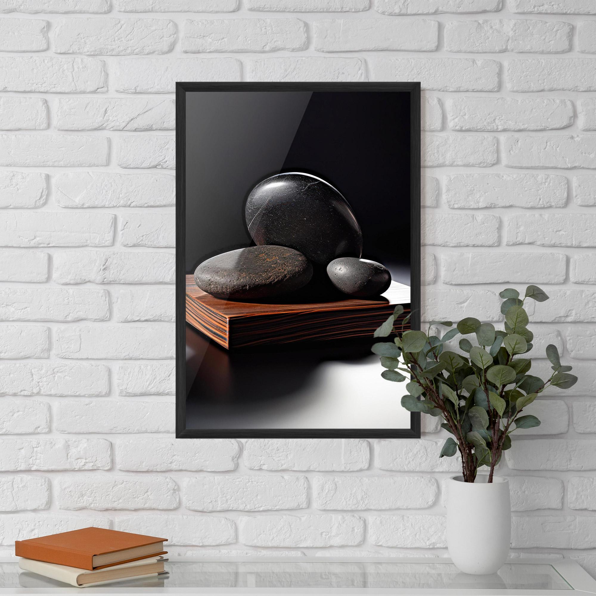 Poster Înrămat Black Zen Stones mockup 5