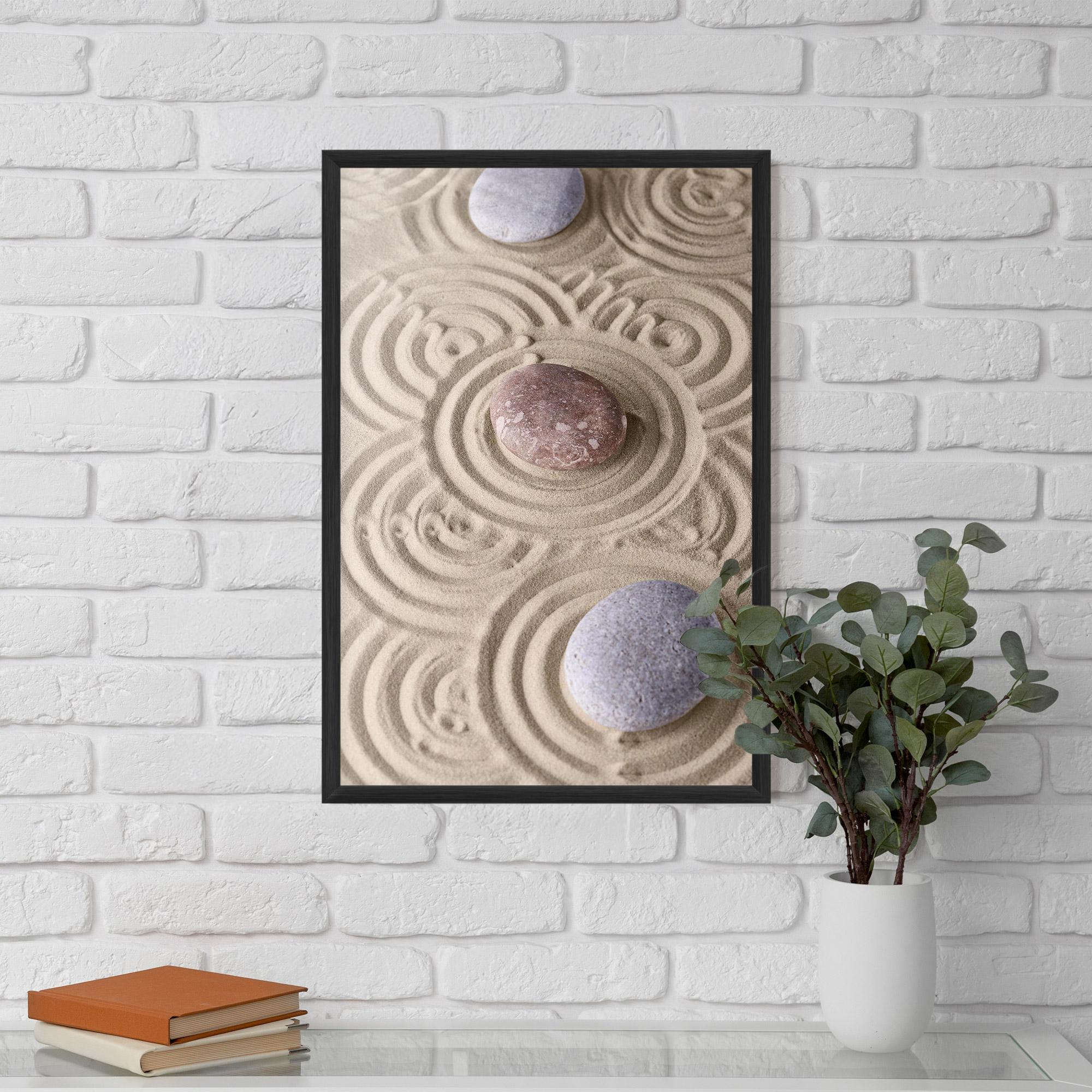 Poster Înrămat Smooth Lines Stones mockup 5