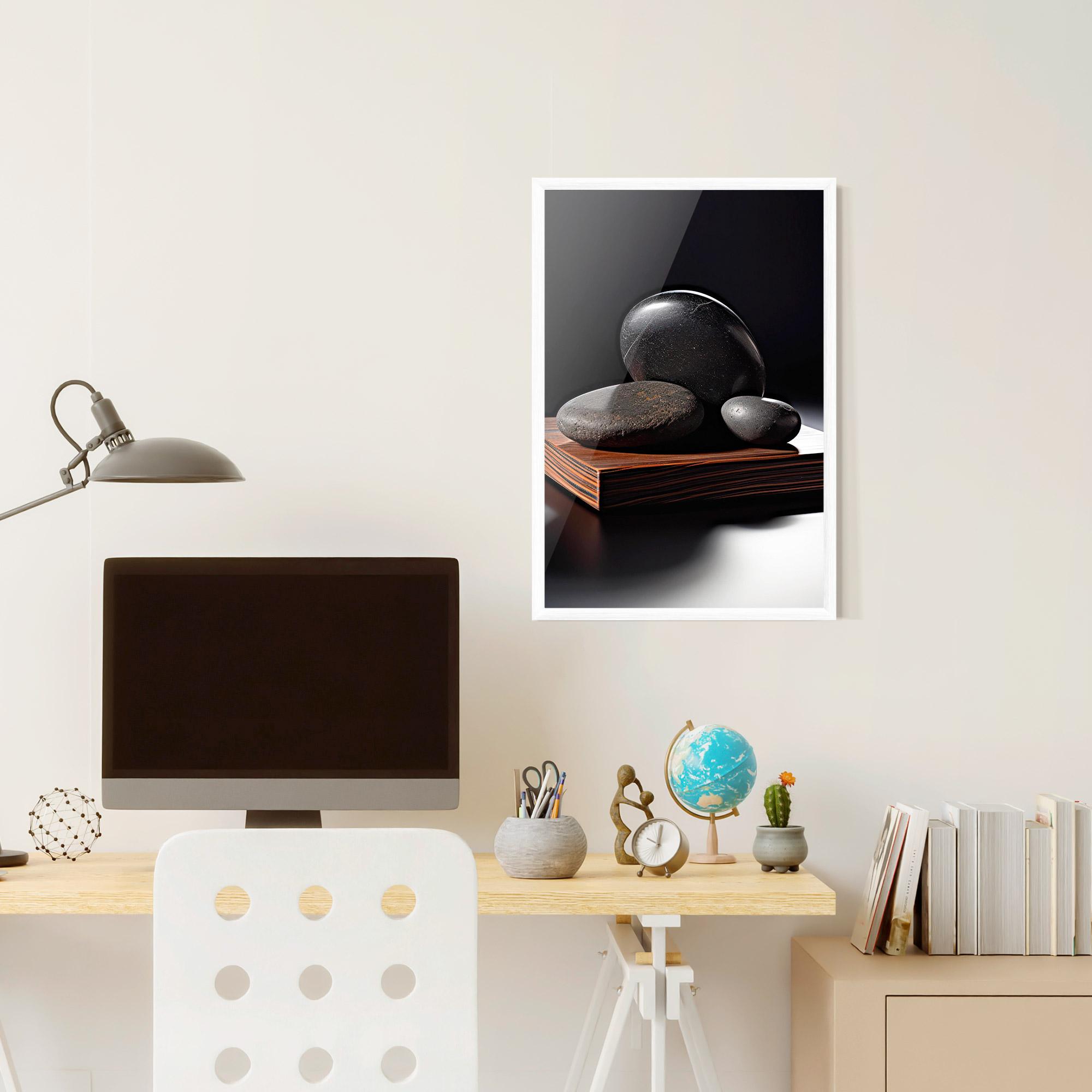 Poster Înrămat Black Zen Stones mockup 6