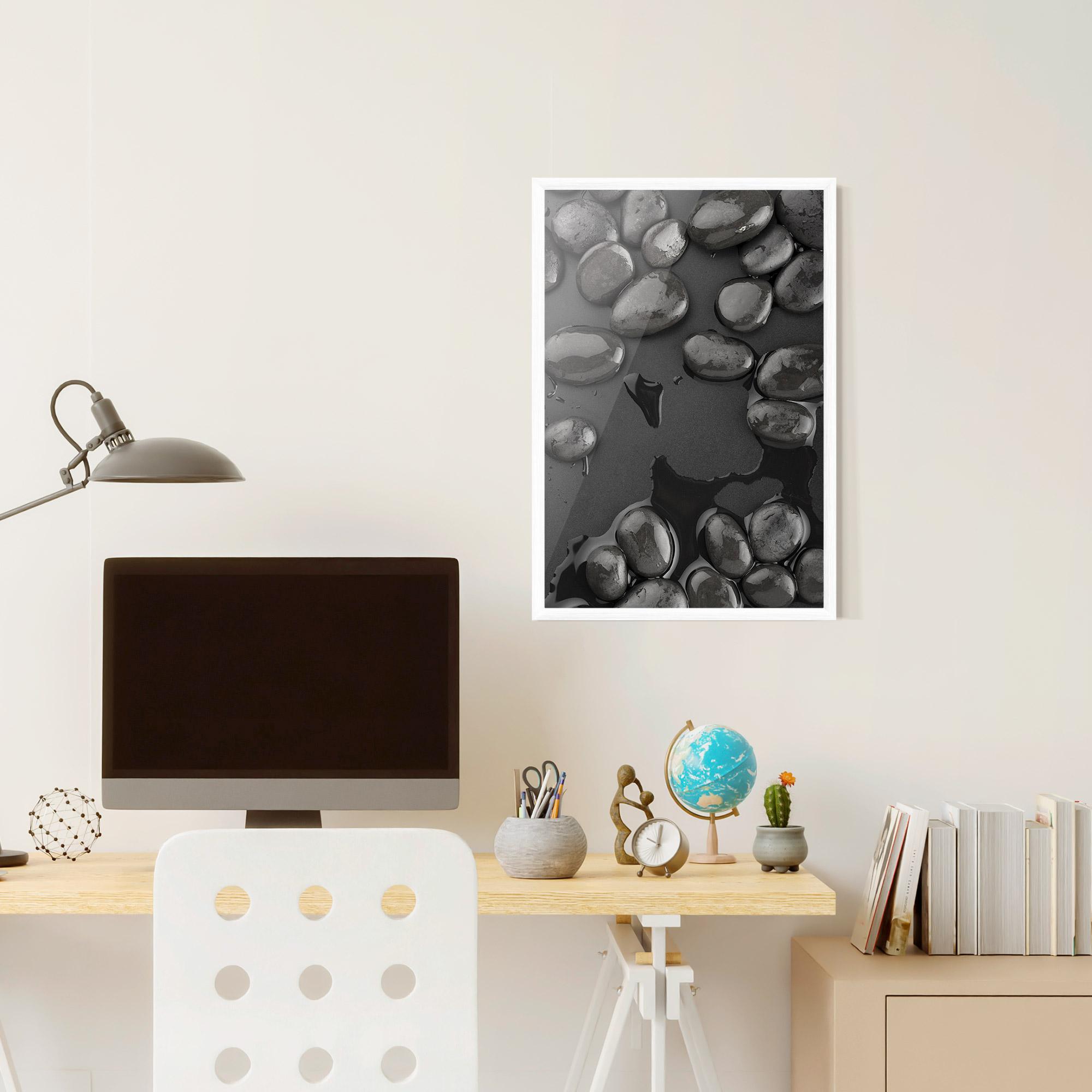 Poster Înrămat Grey Shiny Stones mockup 6
