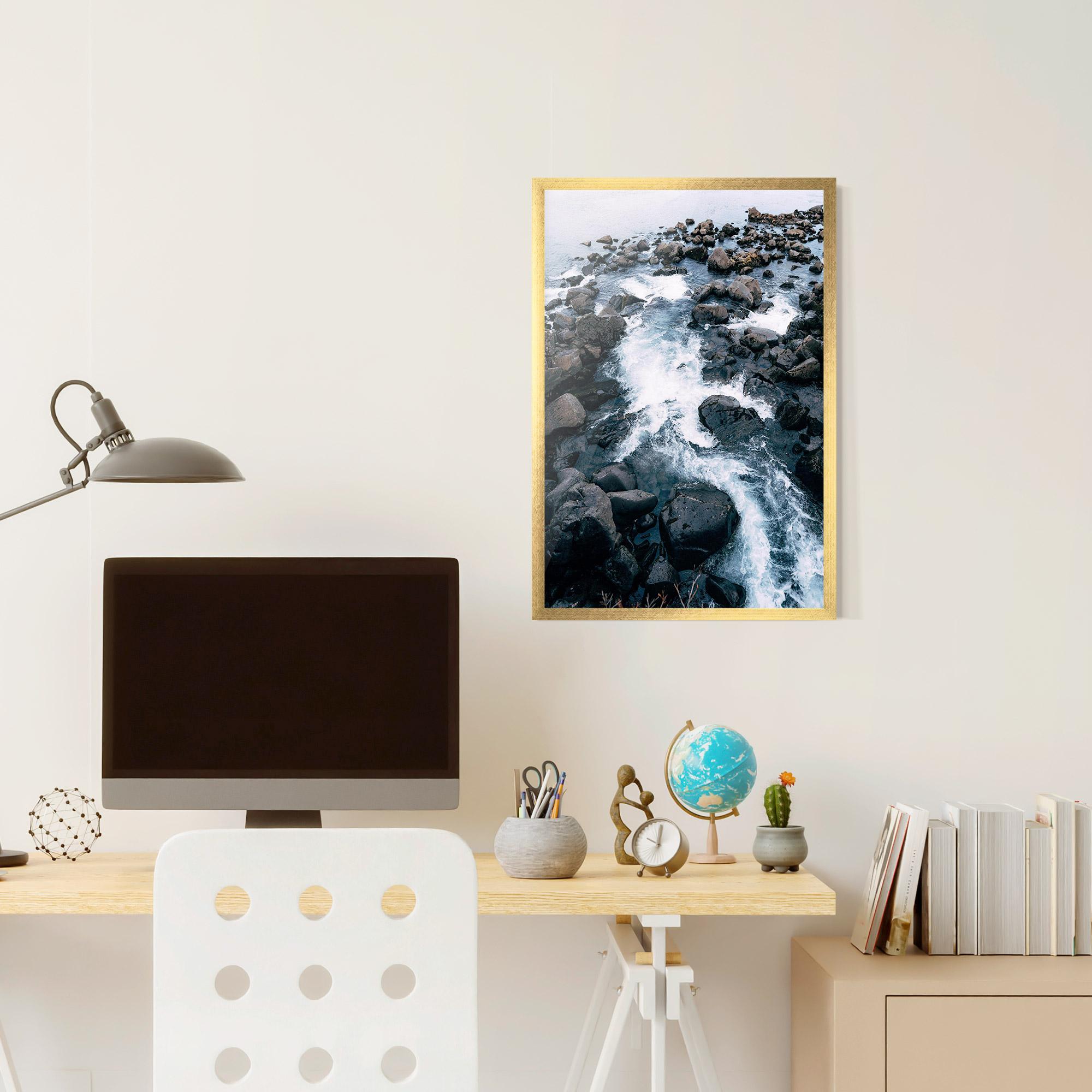 Poster Înrămat Mountain River Rock mockup 6