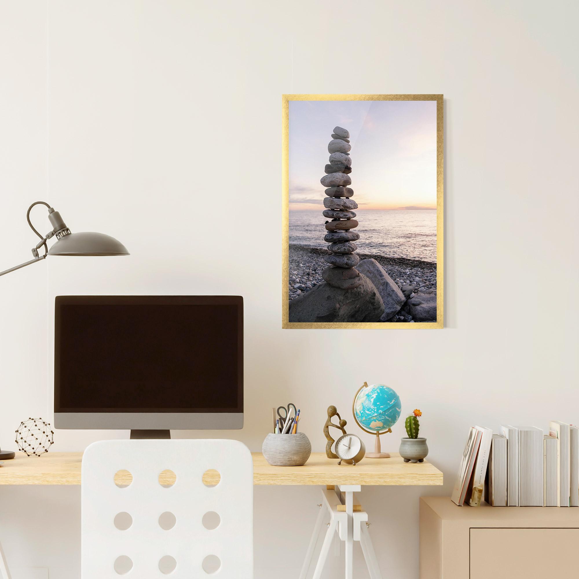 Poster Înrămat Pebbles Seaside mockup 6