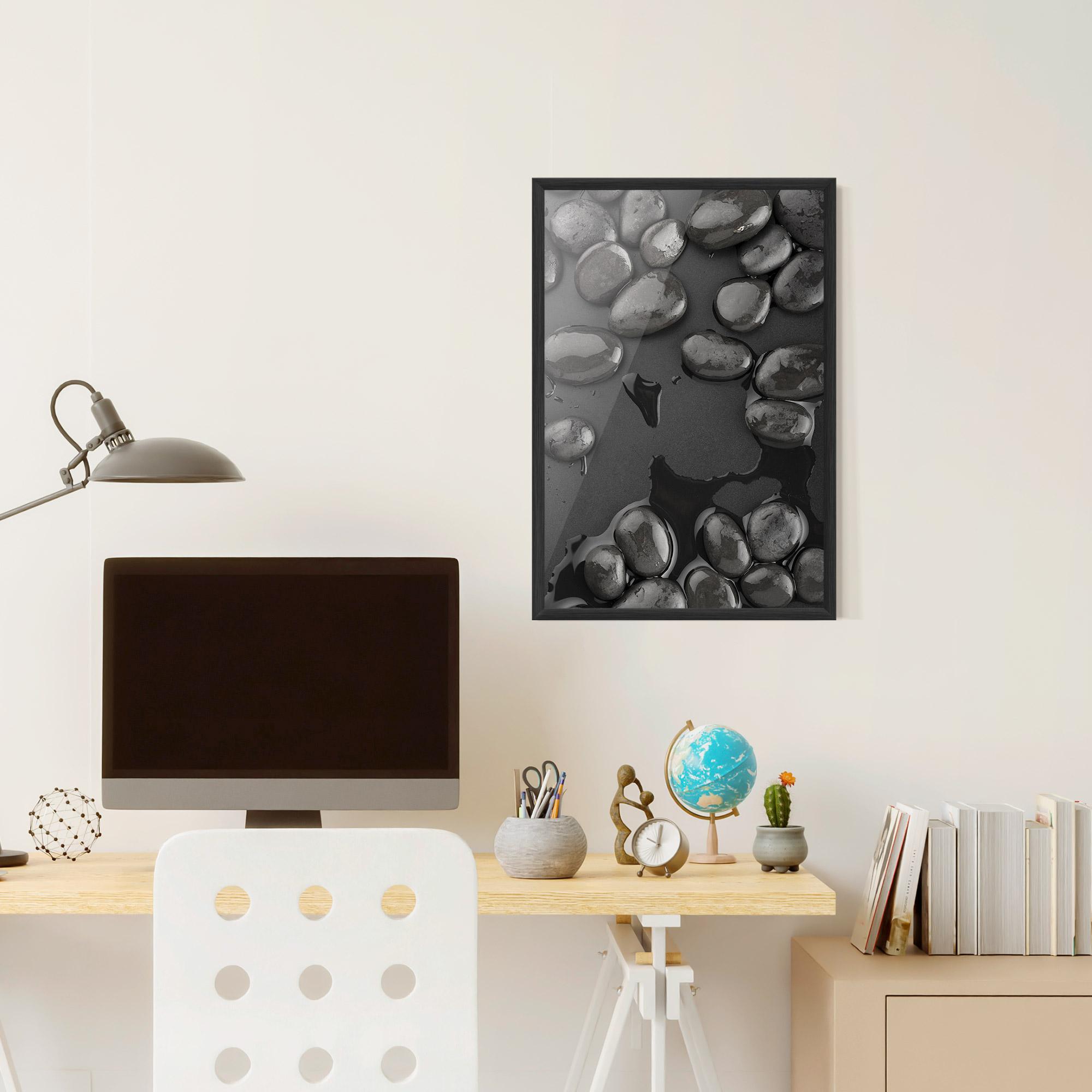 Poster Înrămat Grey Shiny Stones mockup 6