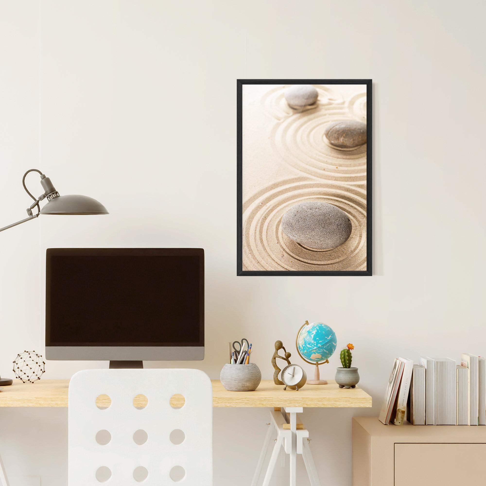 Poster Înrămat Meditation Cream Stone mockup 6