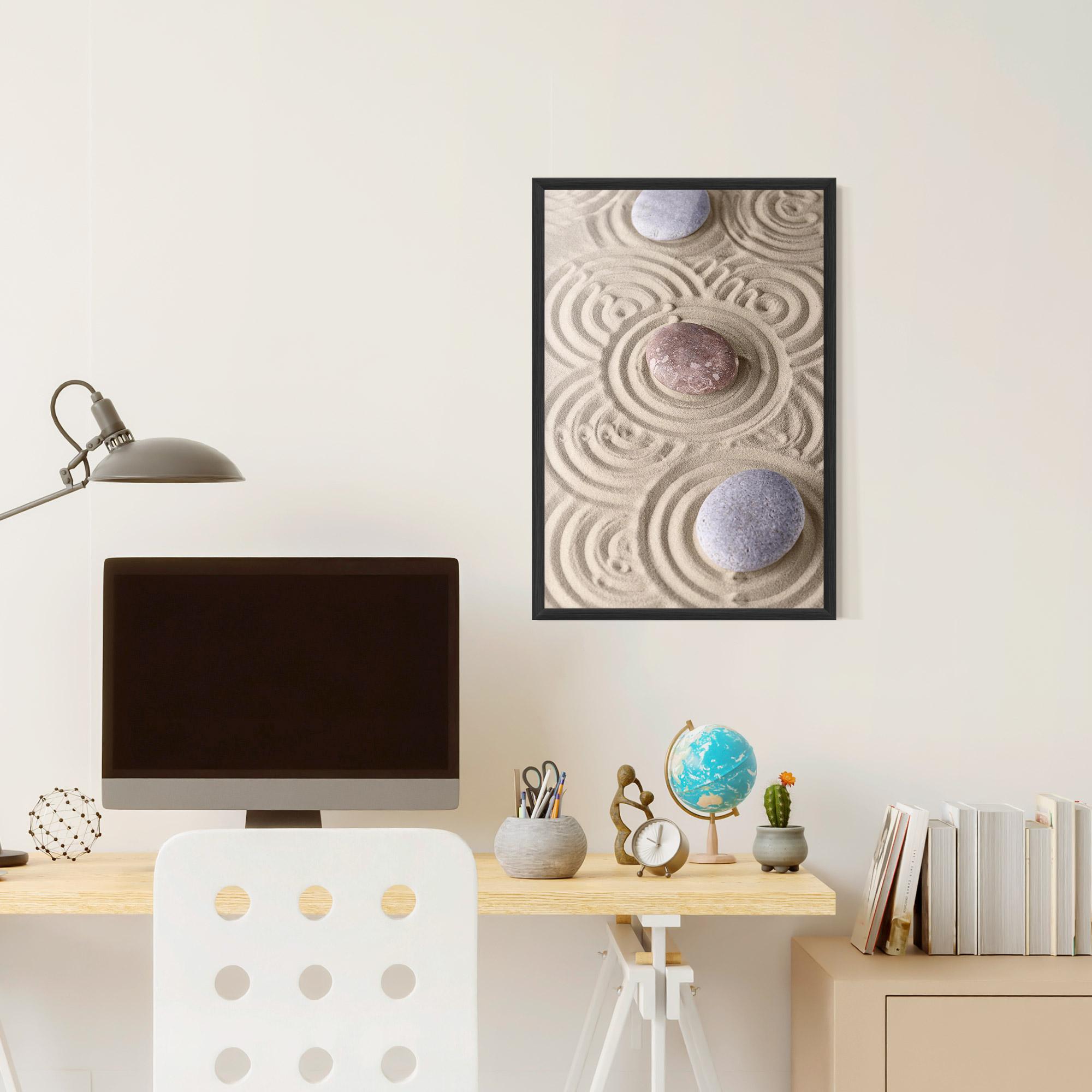 Poster Înrămat Smooth Lines Stones mockup 6