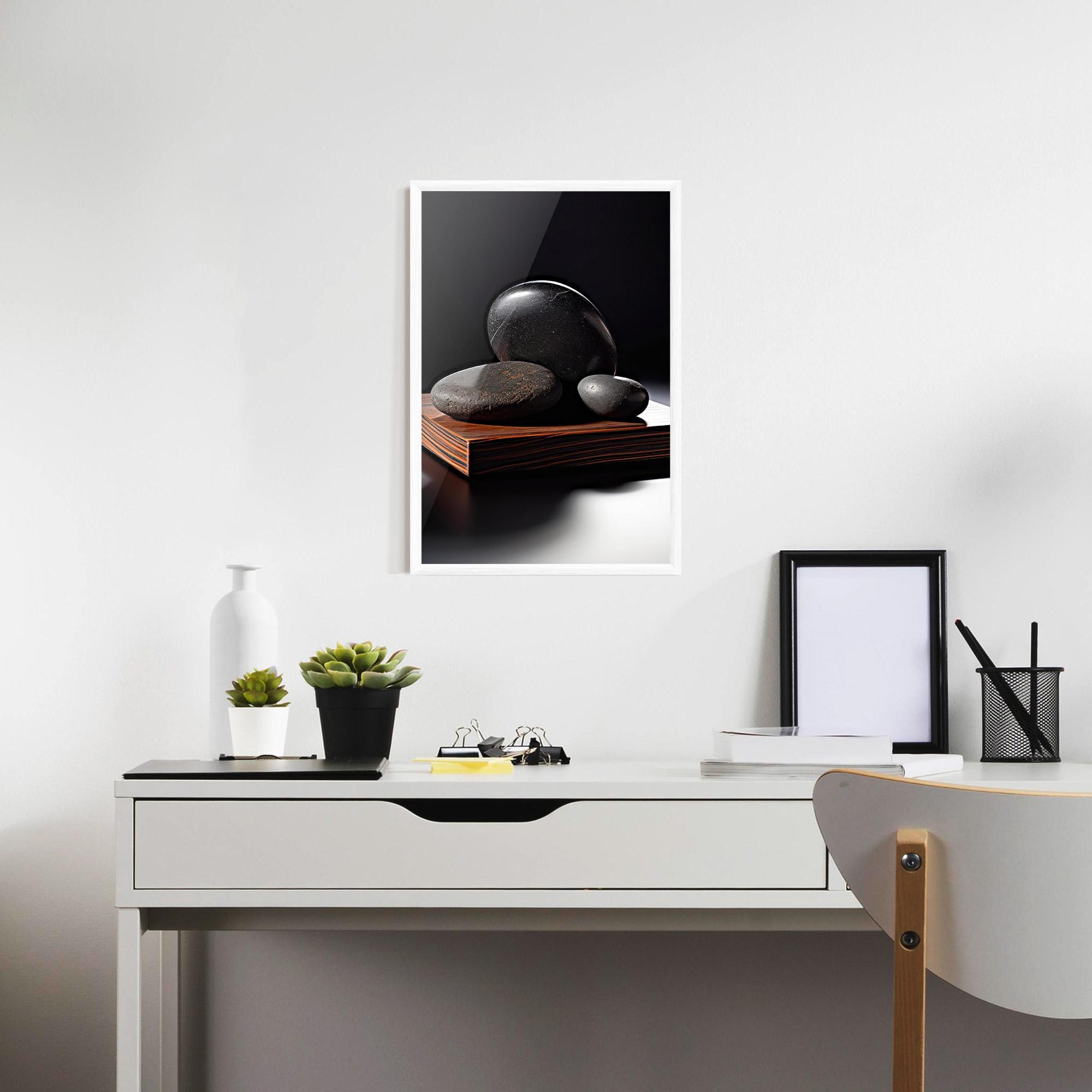 Poster Înrămat Black Zen Stones mockup 7