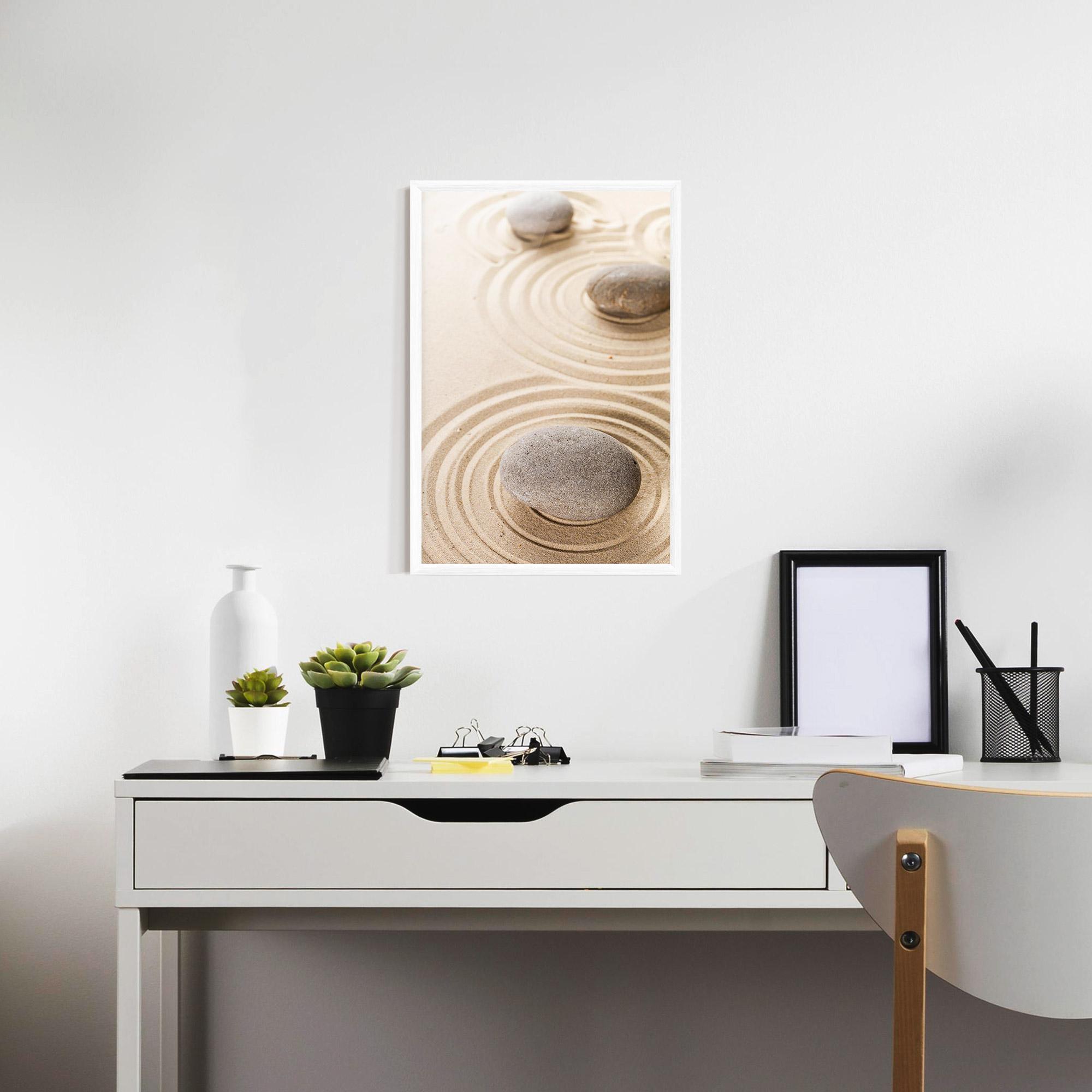 Poster Înrămat Meditation Cream Stone mockup 7