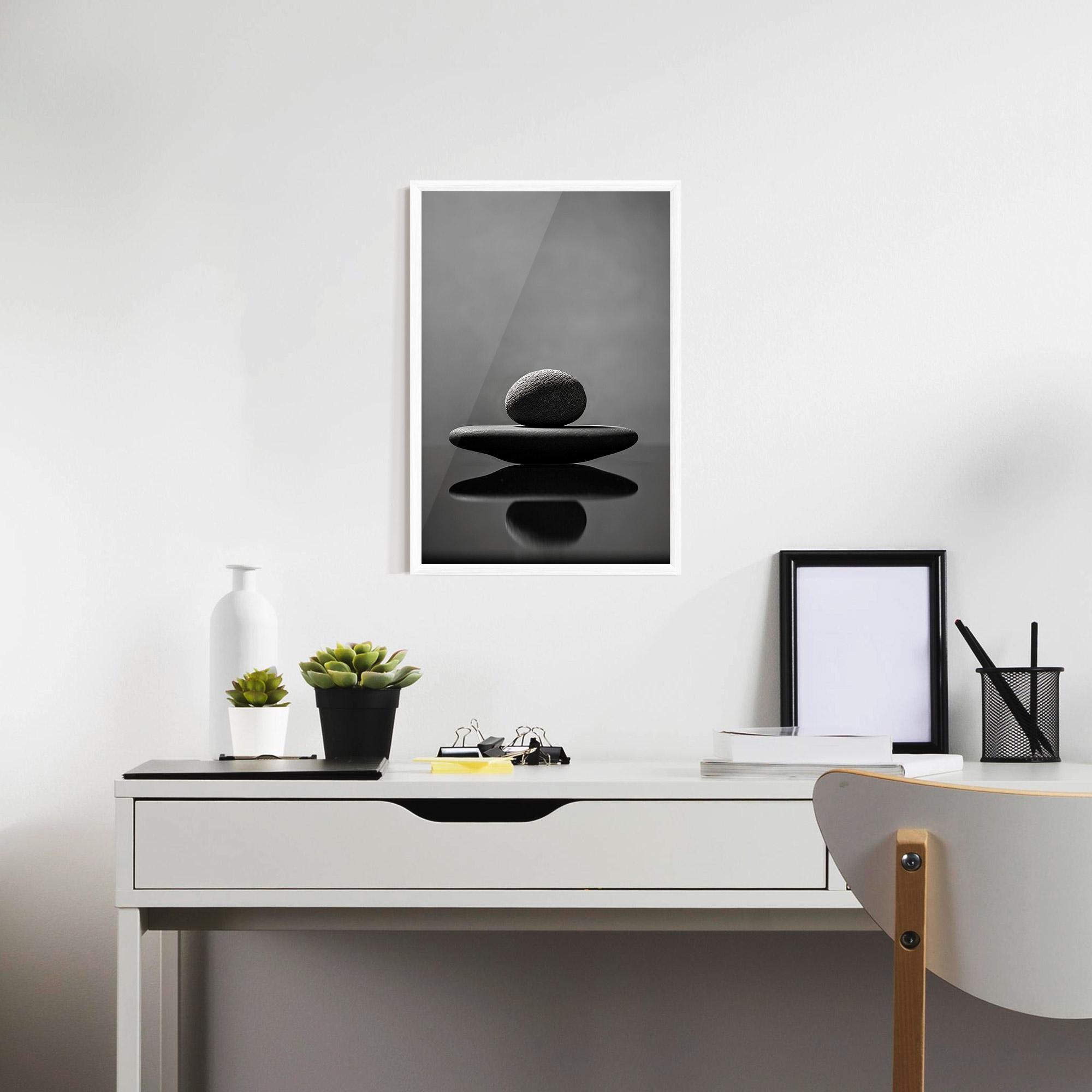 Poster Înrămat Minimalistic Zen Stone mockup 7