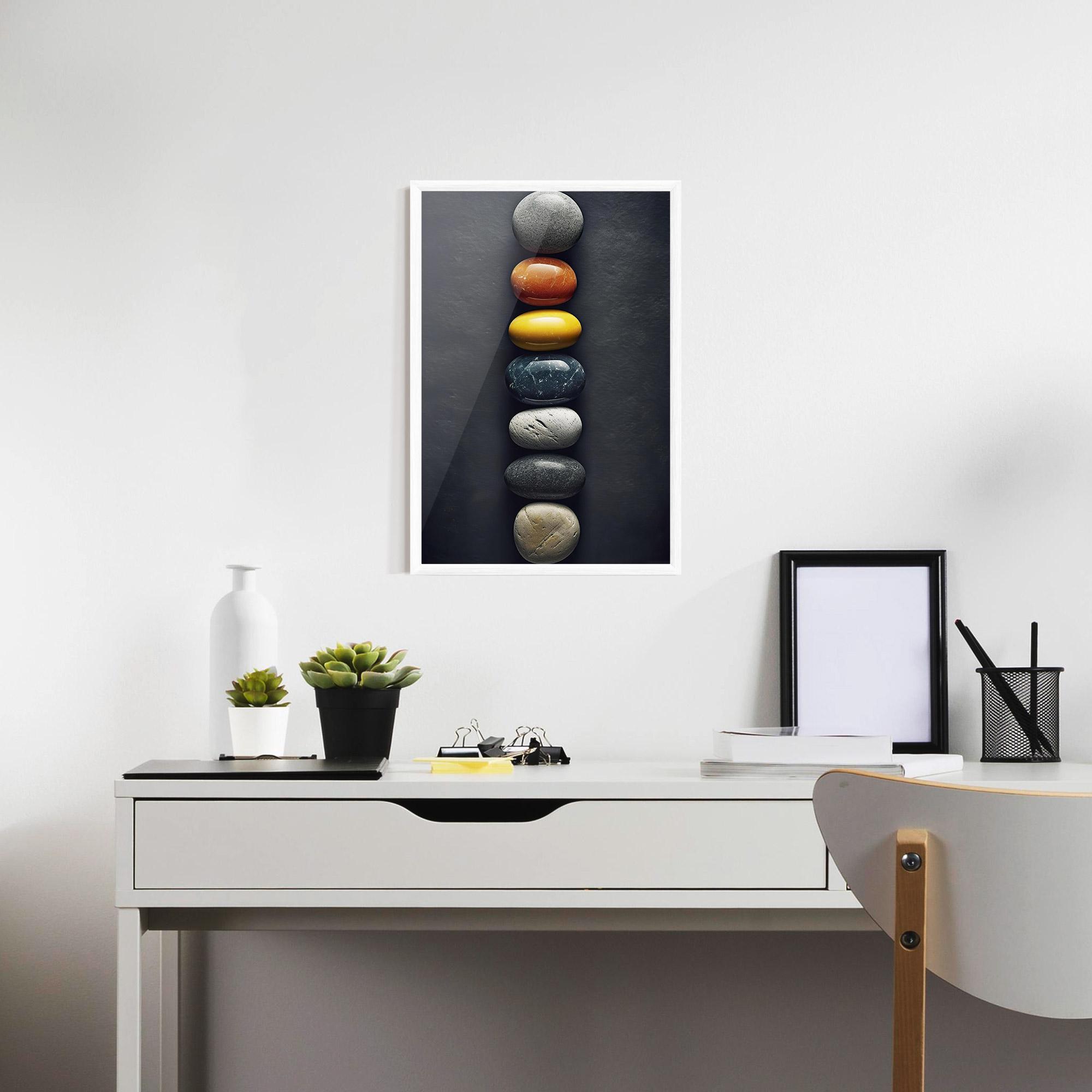 Poster Înrămat Zen Colorful Stones mockup 7