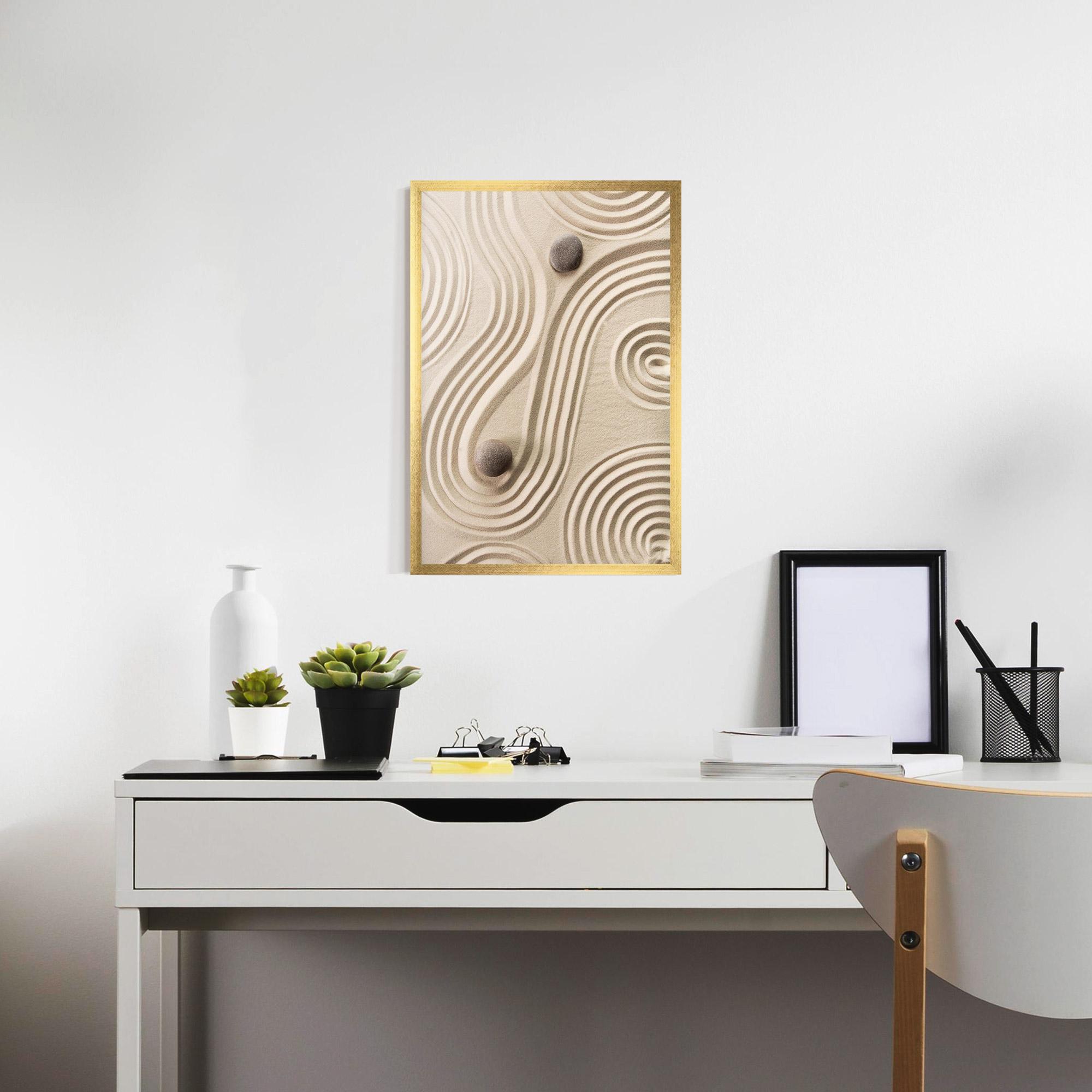 Poster Înrămat Cream Zen Stones mockup 7