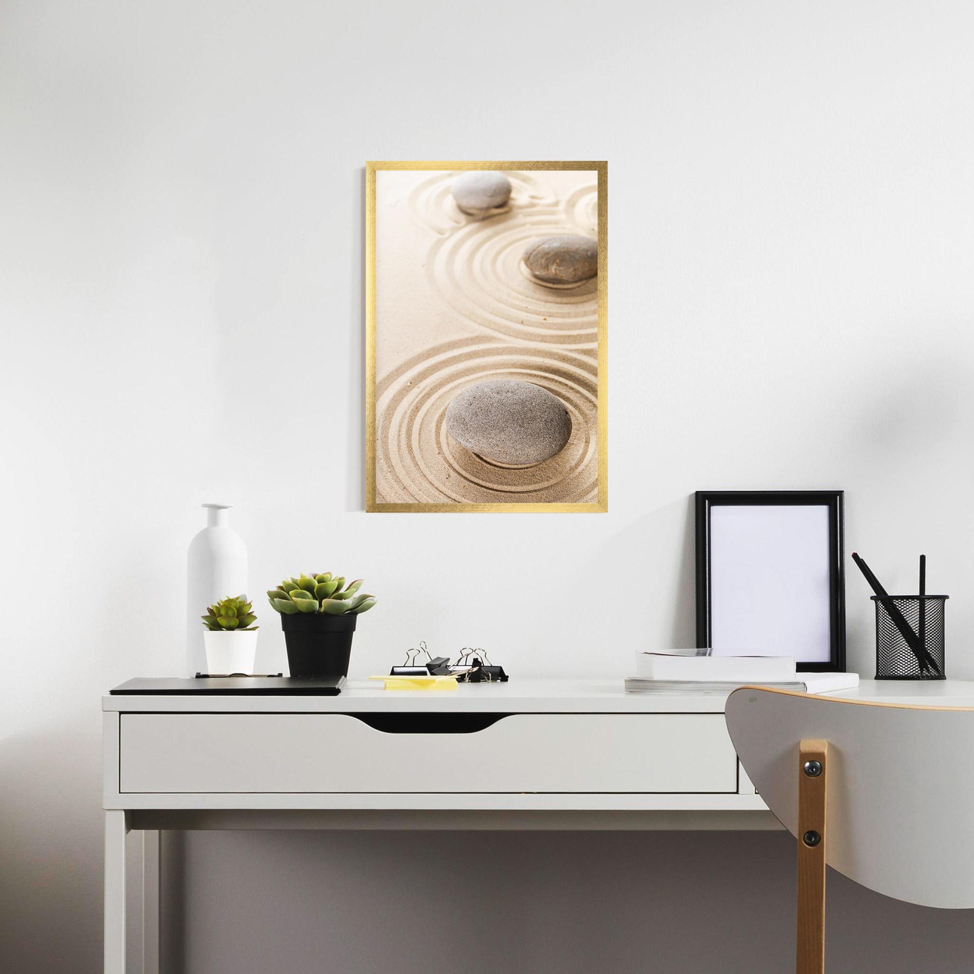 Poster Înrămat Meditation Cream Stone mockup 7