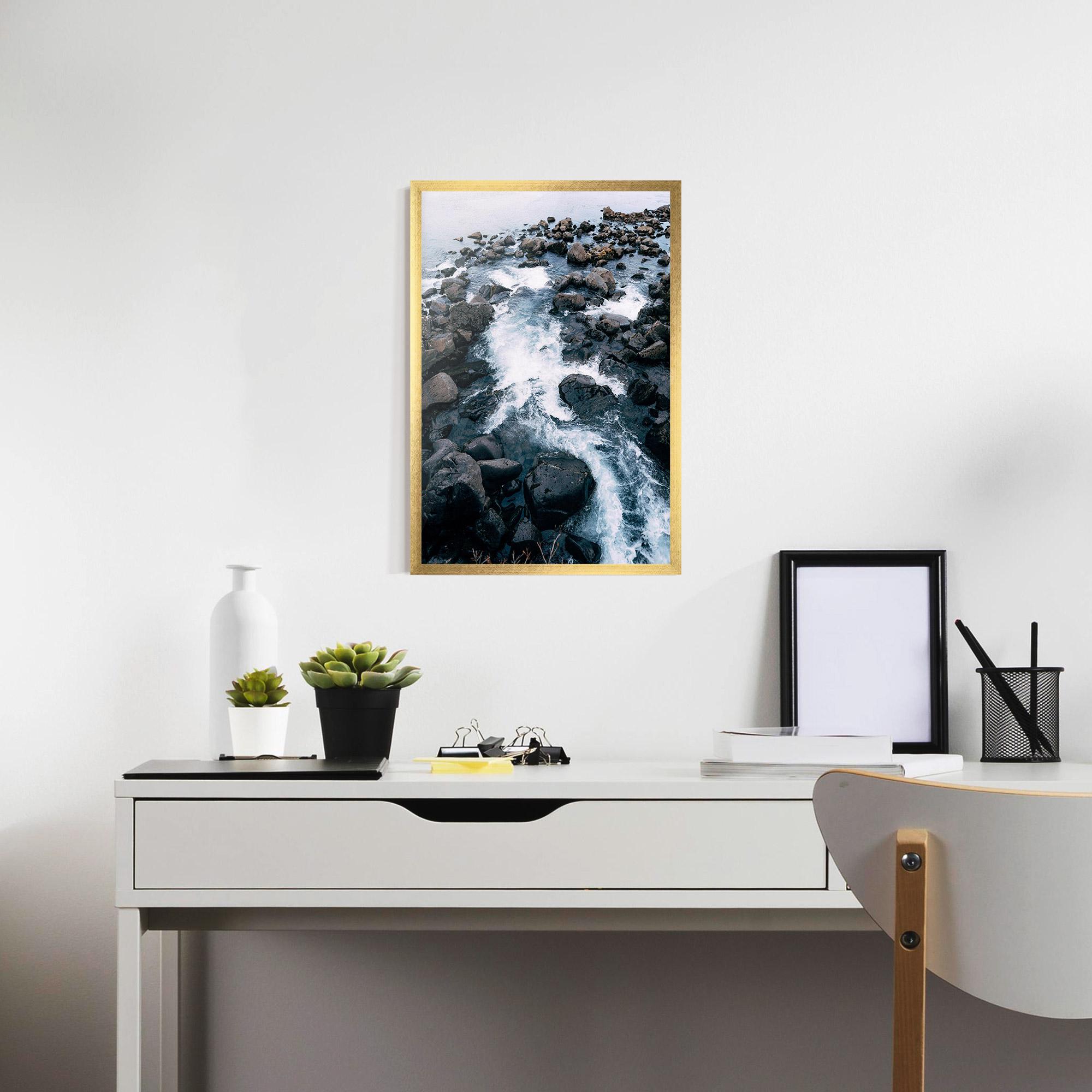 Poster Înrămat Mountain River Rock mockup 7