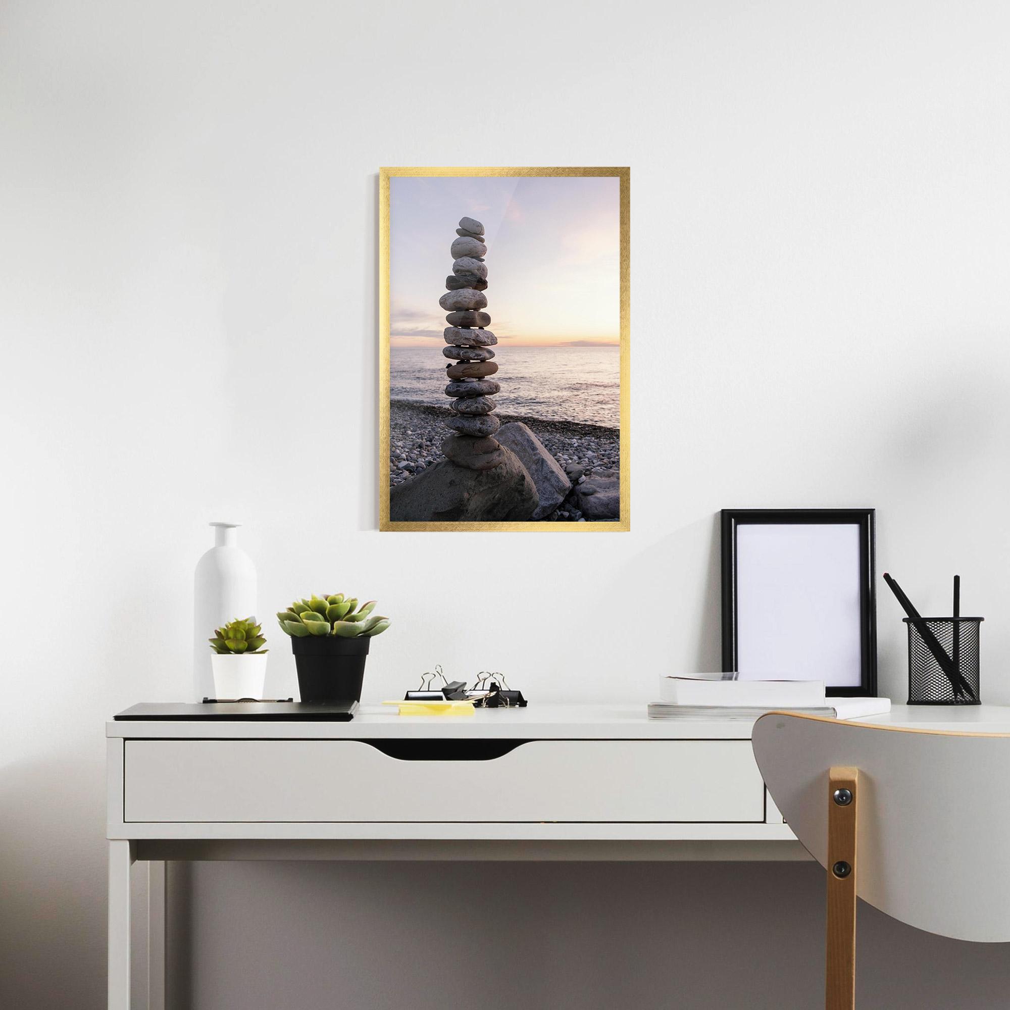 Poster Înrămat Pebbles Seaside mockup 7