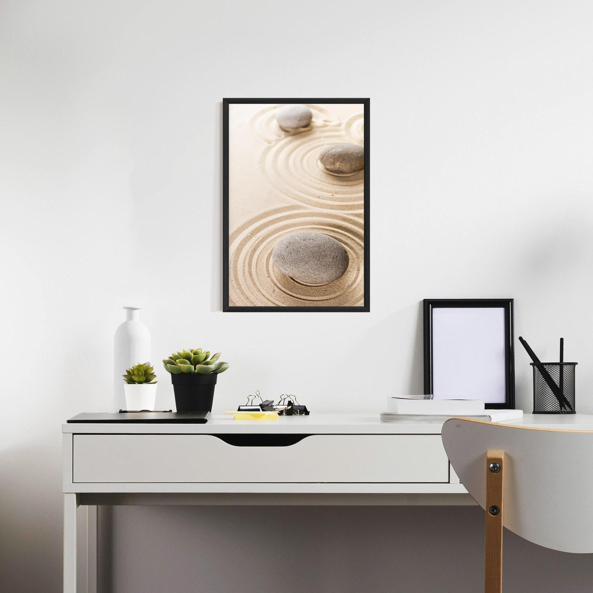 Poster Înrămat Meditation Cream Stone mockup 7